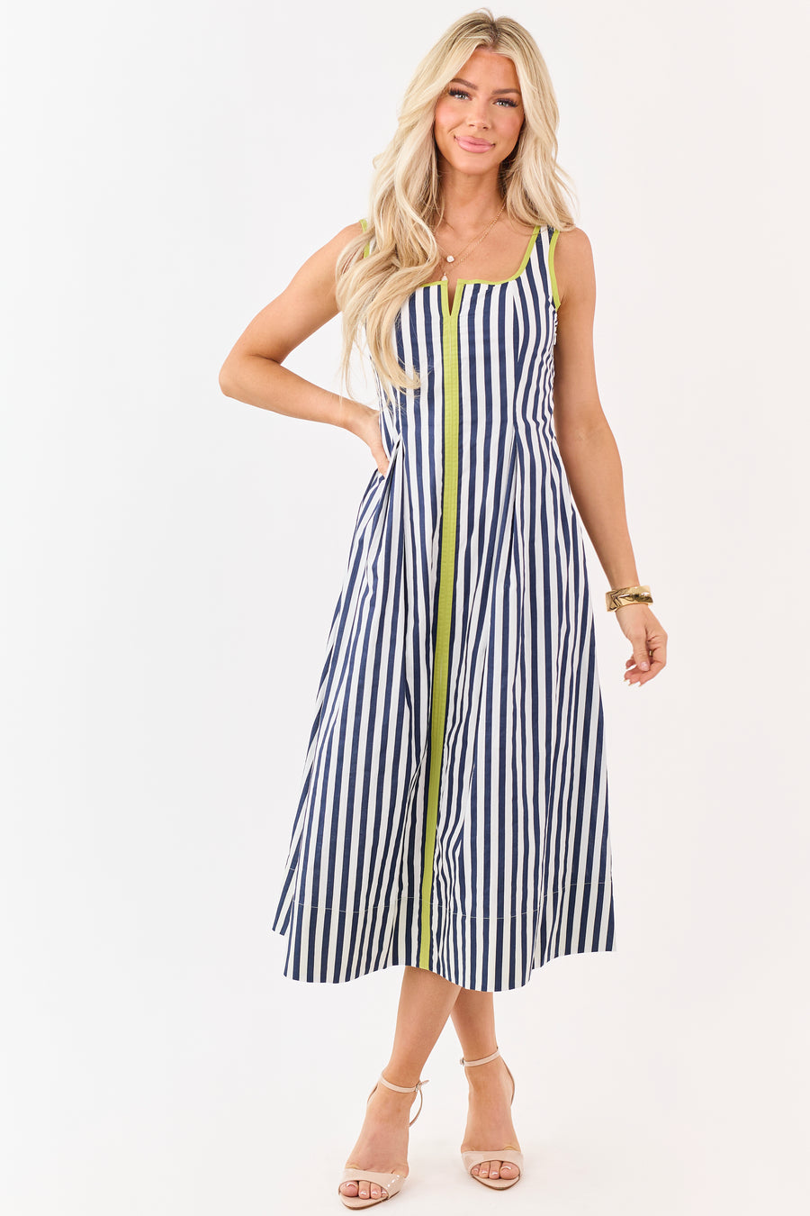 Enchanted Evening Midi Dress-Navy Enchanted Evening Midi Dress-Navy