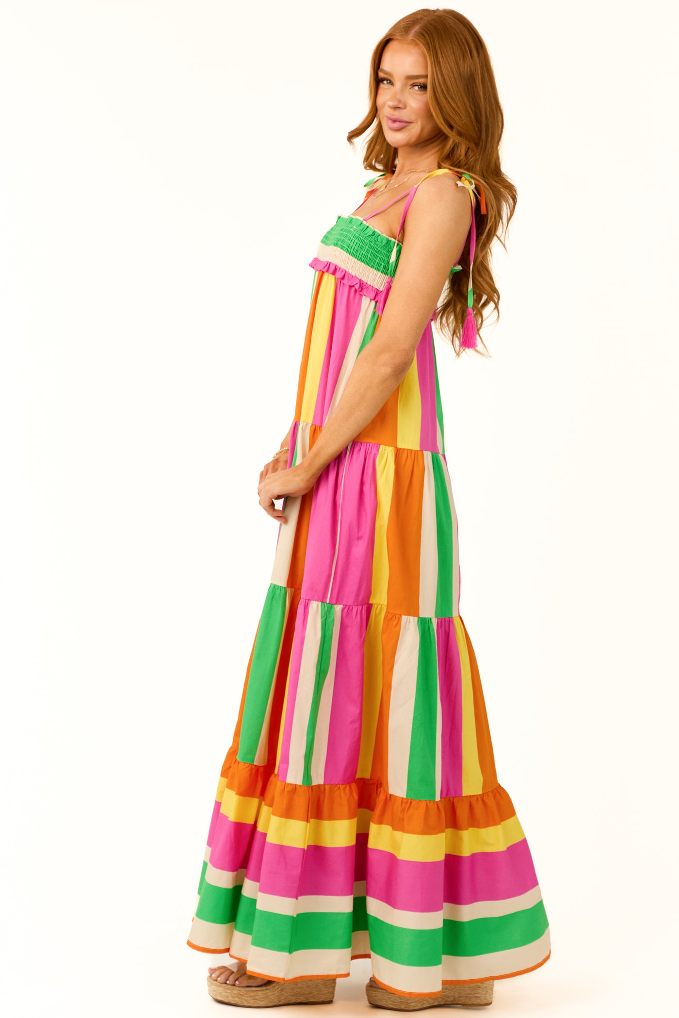 Flying Tomato Bright Multicolor Maxi Dress