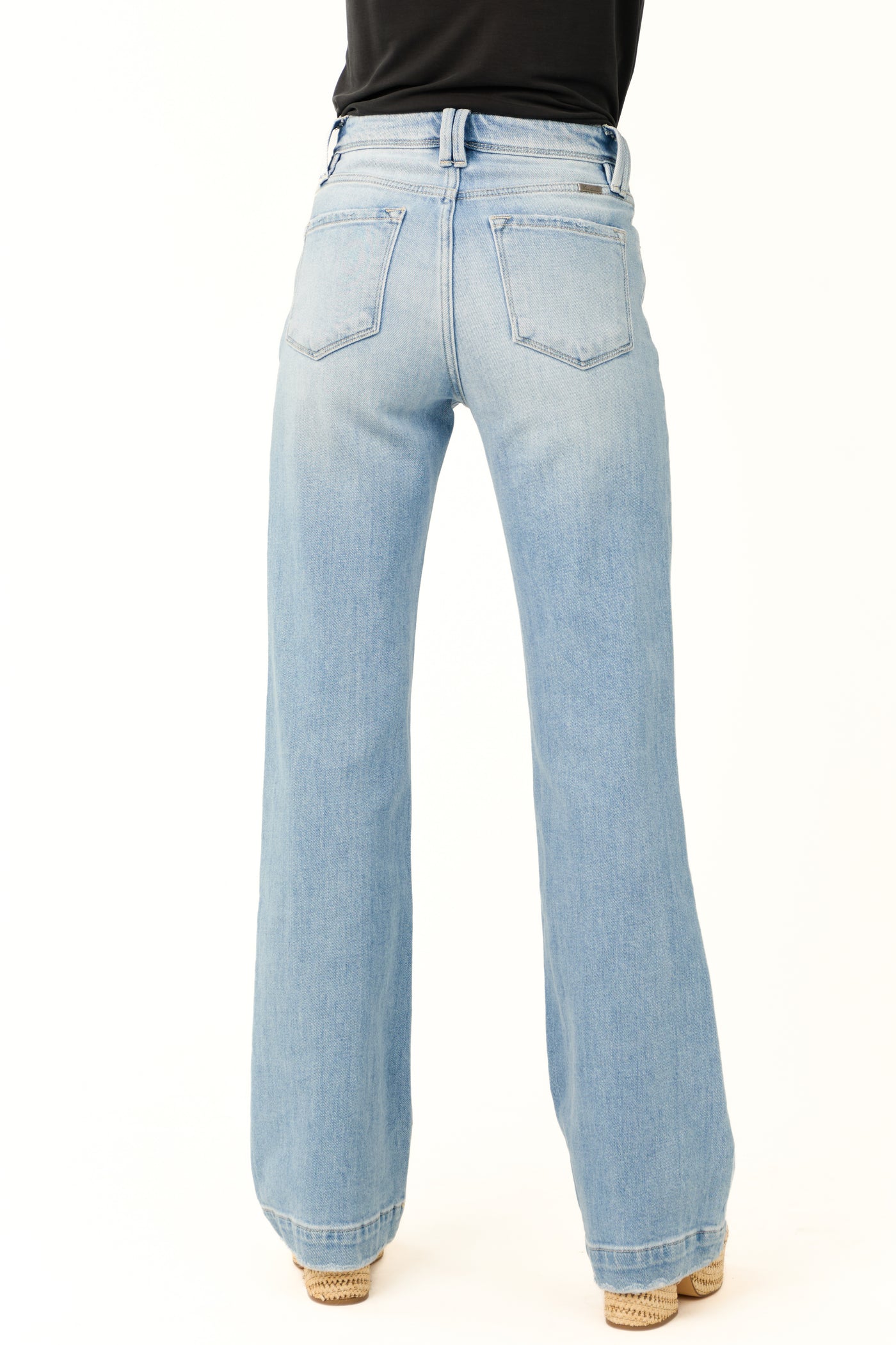 KanCan Light Wash High Rise Wide Relaxed Denim Jeans