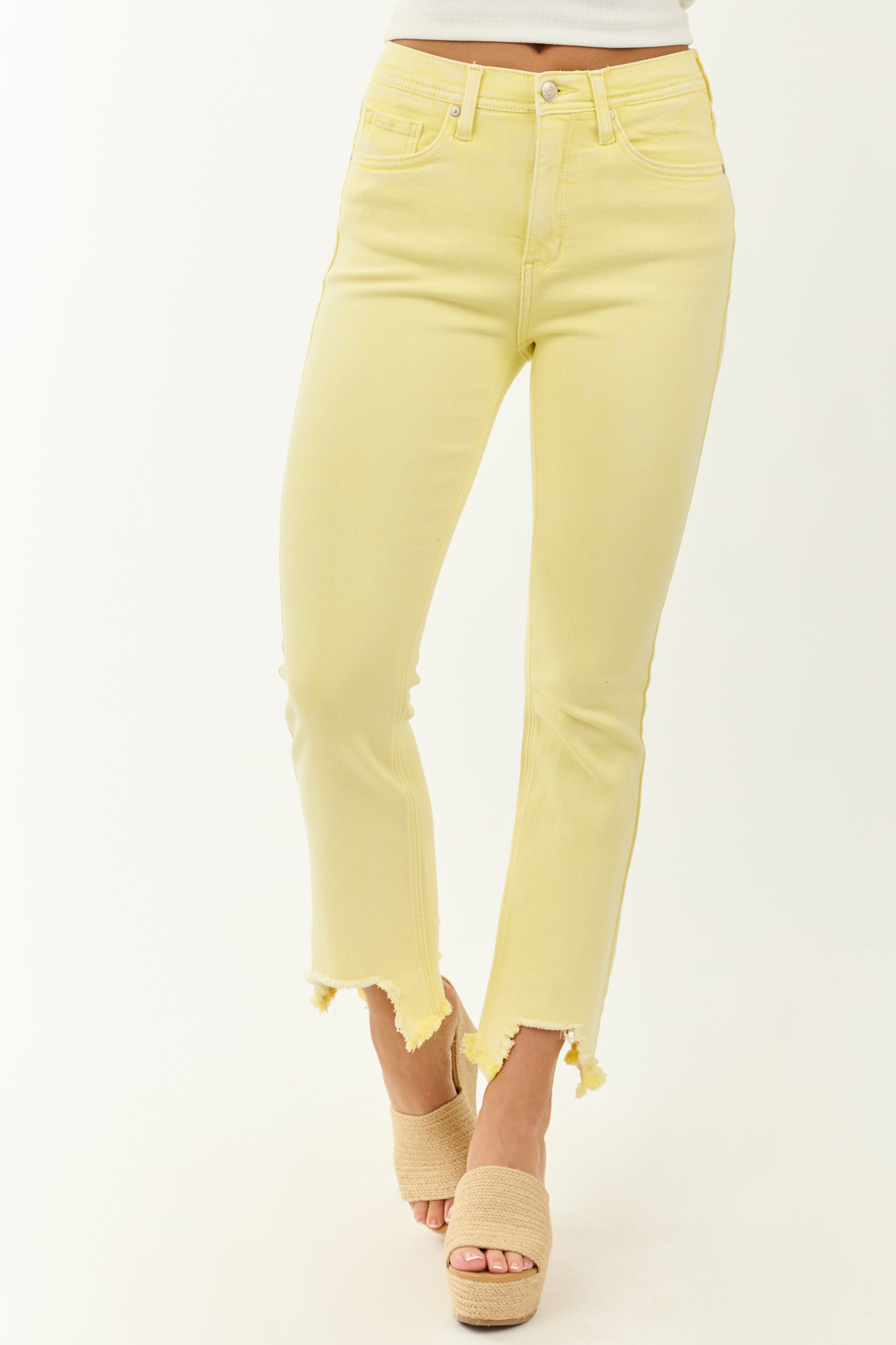 Saige Honeysuckle Tummy Control Stretchy Flare Jeans