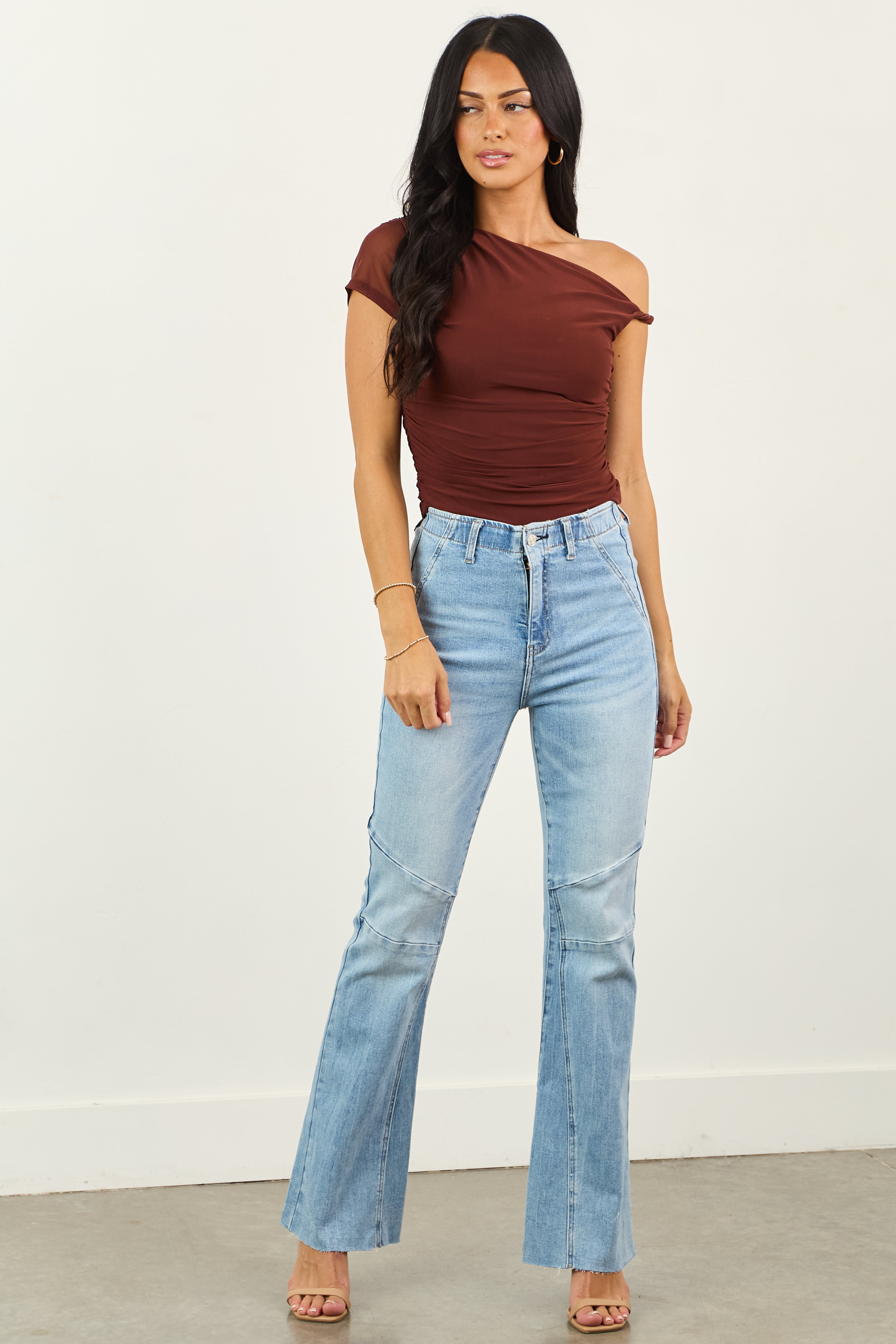 Saige Light Tummy Control Stretchy Flare Jeans