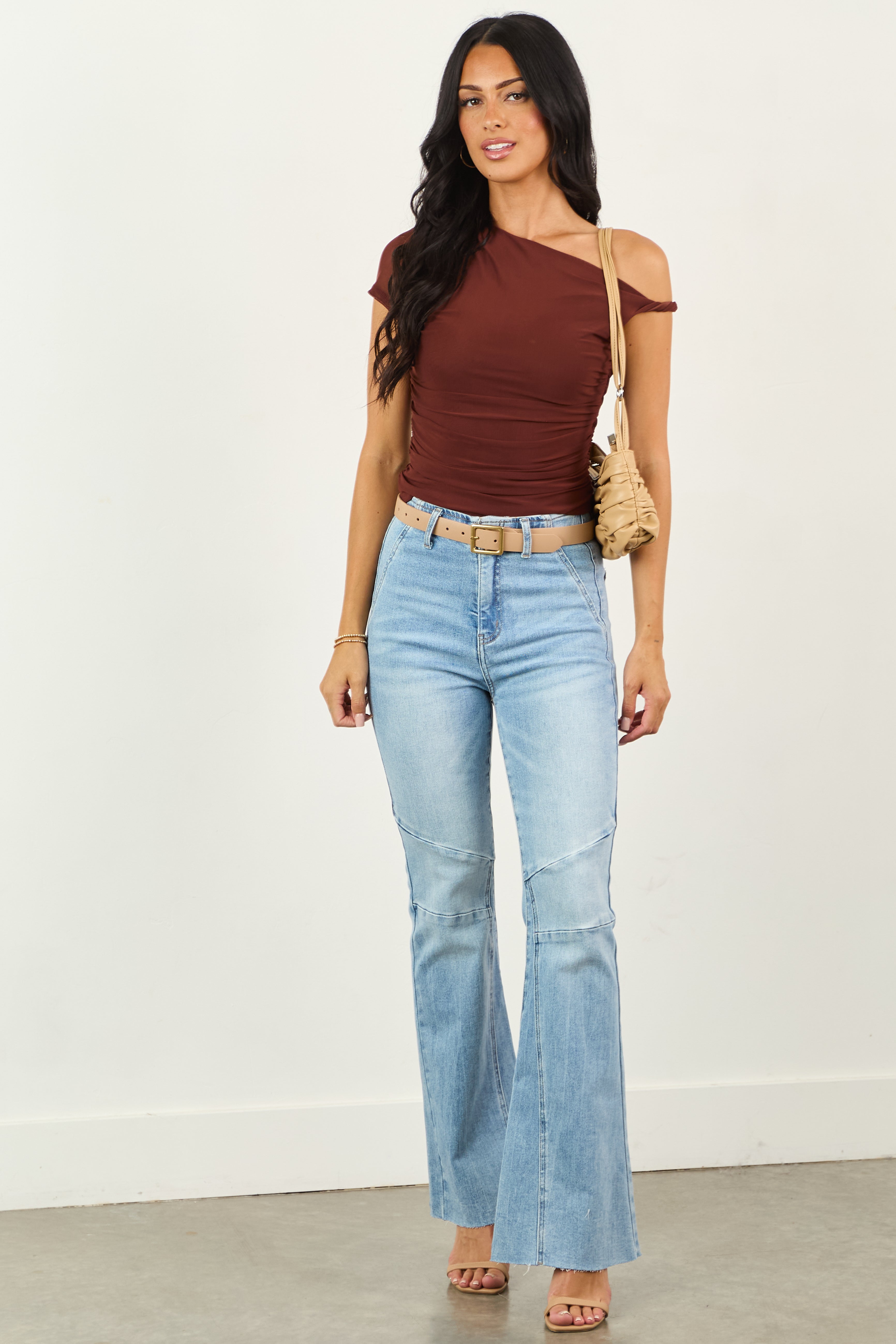 Saige Light Tummy Control Stretchy Flare Jeans
