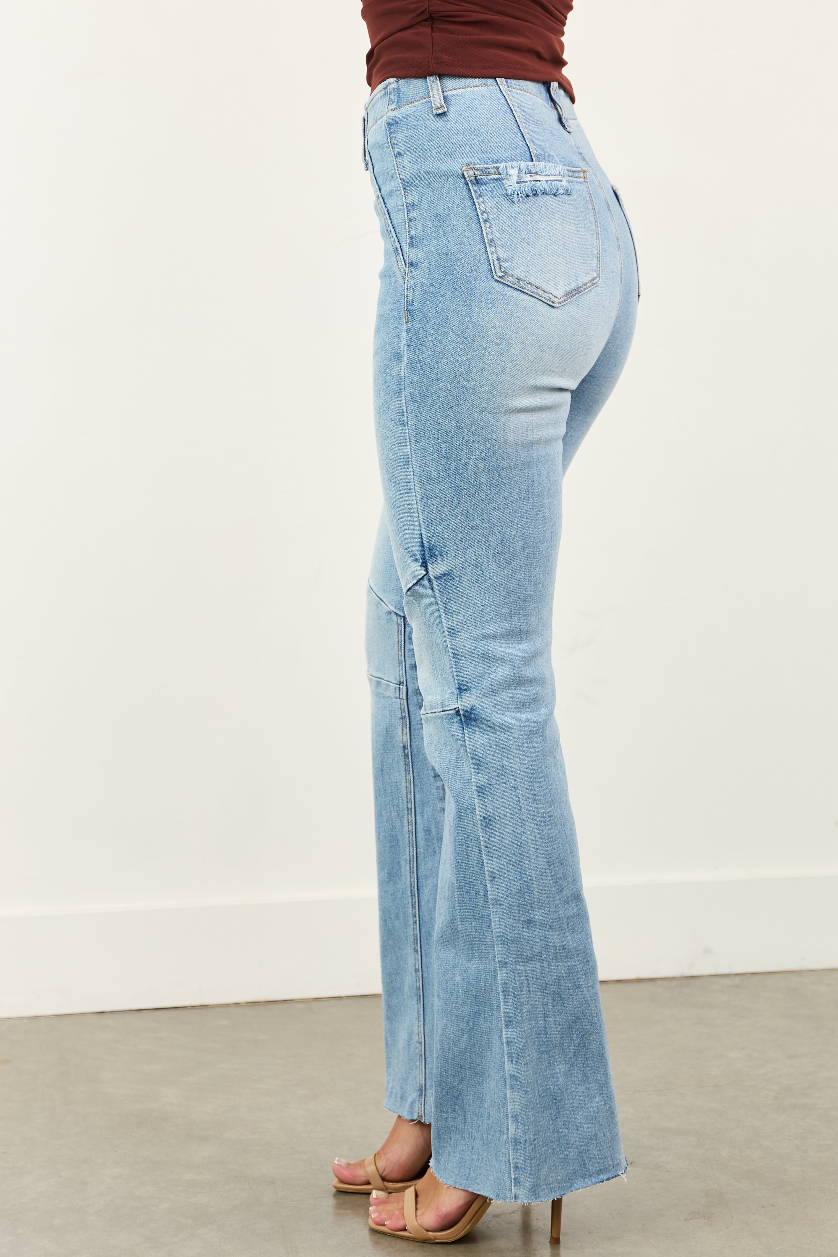 Saige Light Tummy Control Stretchy Flare Jeans