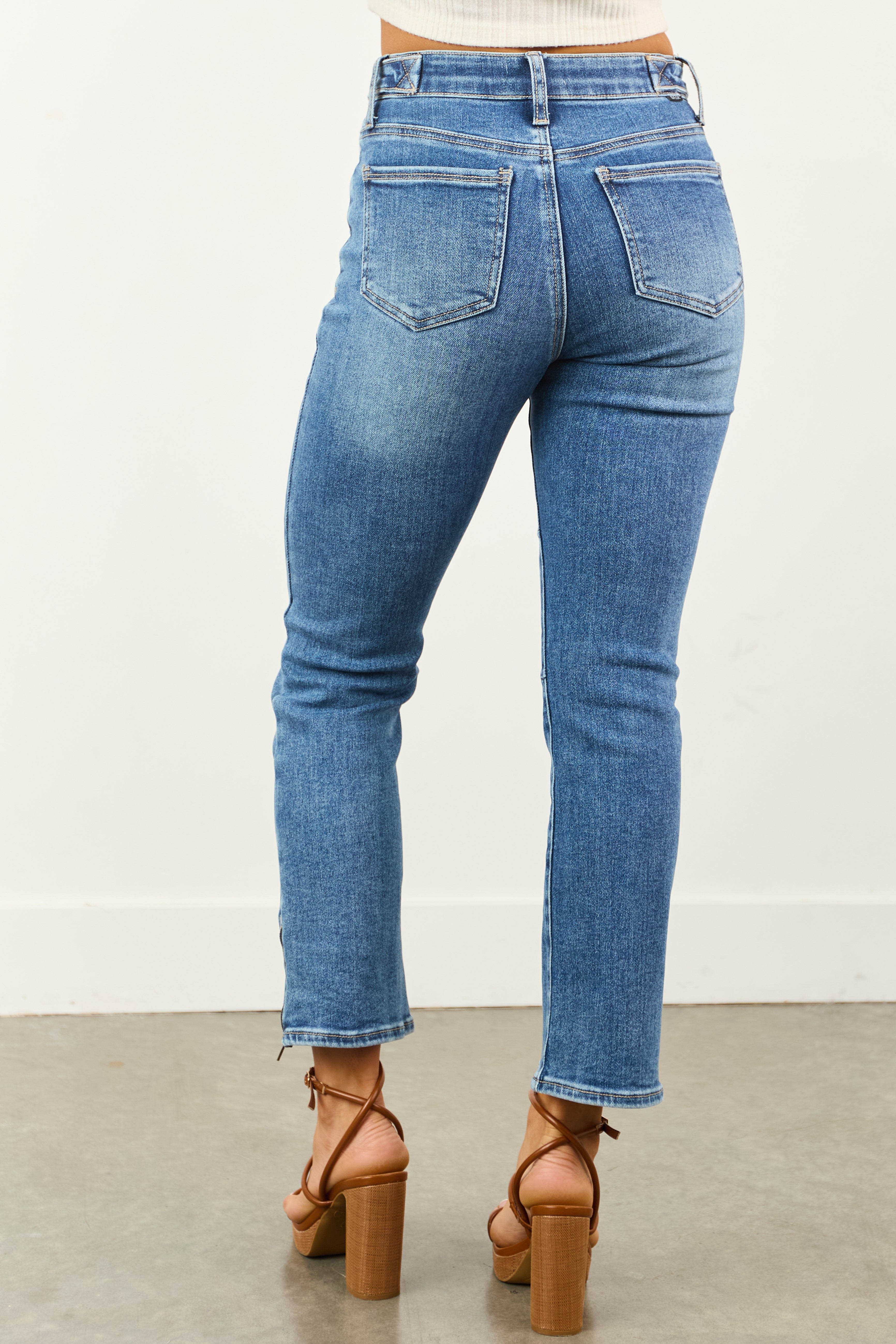 Saige Medium Wash Tummy Control Slim Bootcut Jeans