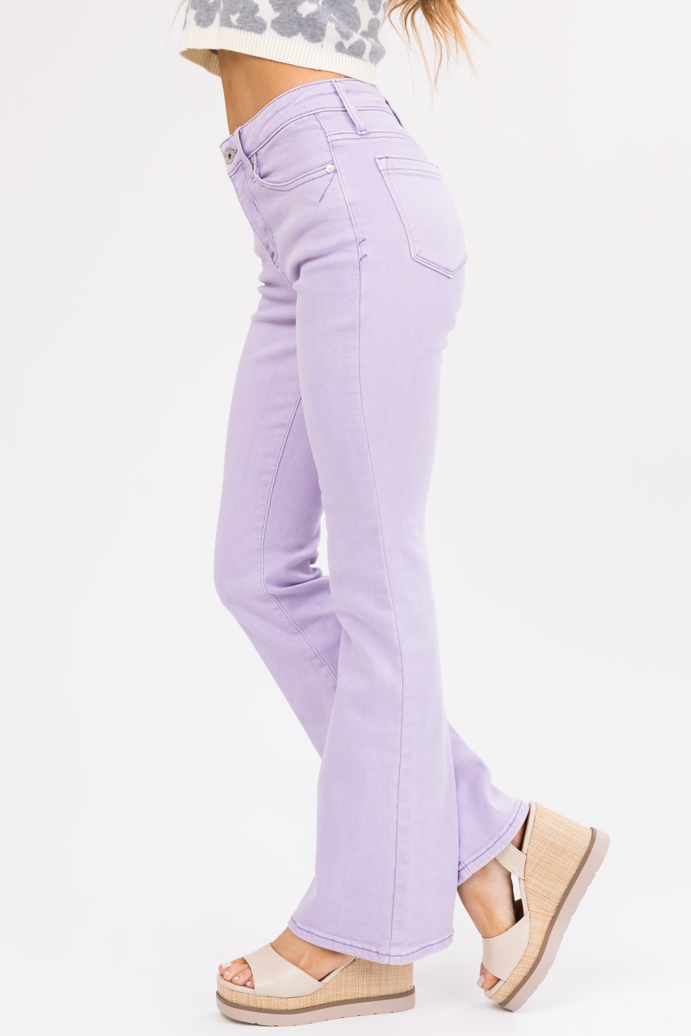 Special A Lavender Slim Bootcut Jeans