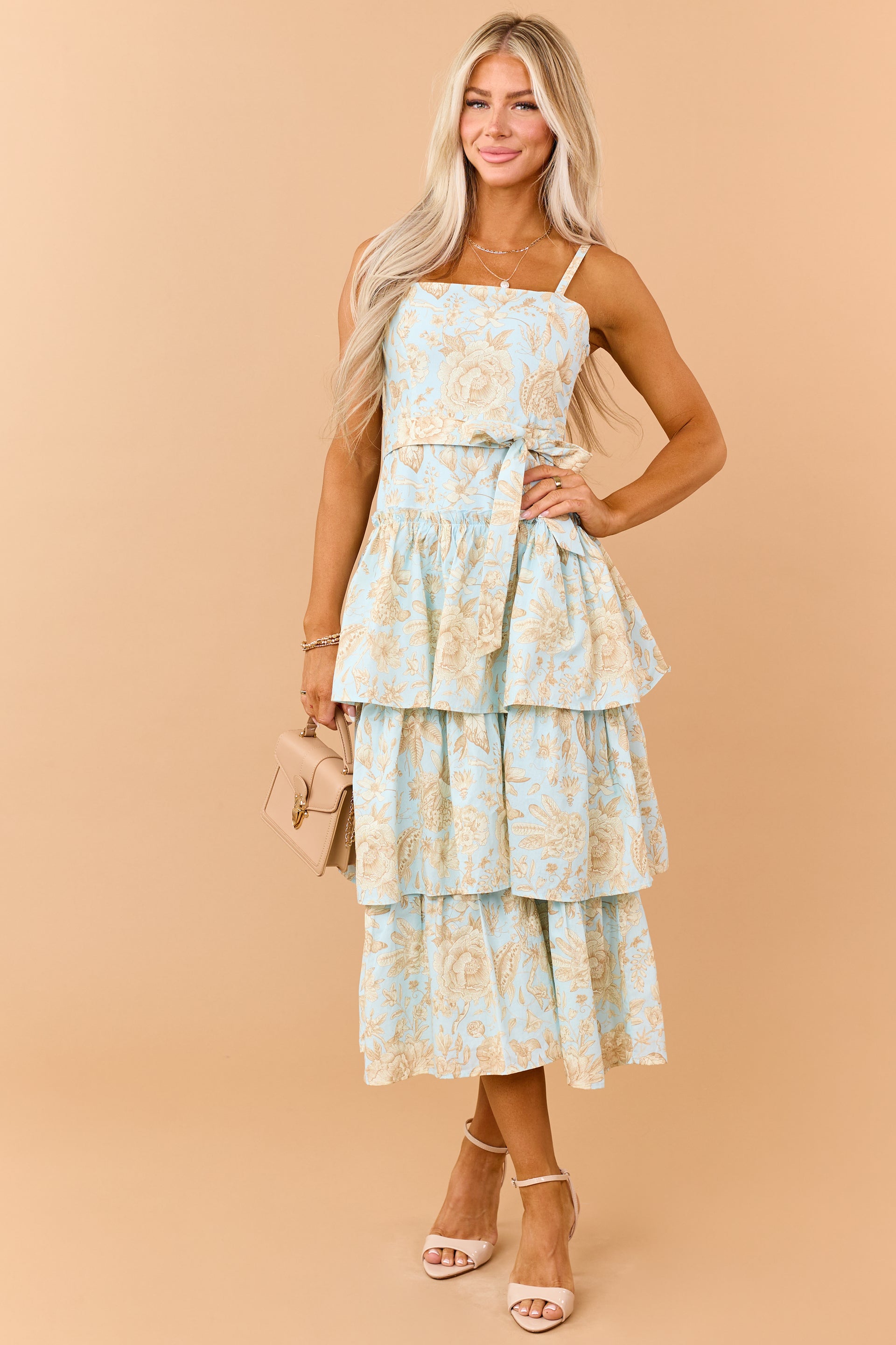 lexa sleeveless cotton double cloth midi dress Express Plus Size Women's Crepe Square Neck Sleeveless Seamed Midi Dress in Blue XL