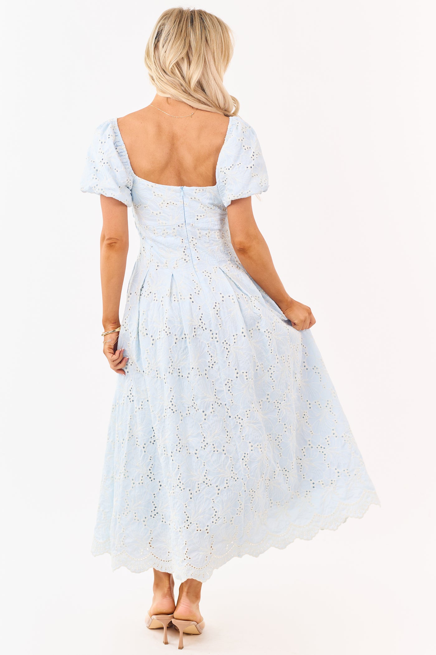 blue cream lace dress Red Dress | Blue & Ivory Floral Lace Ruffle Mini Dress