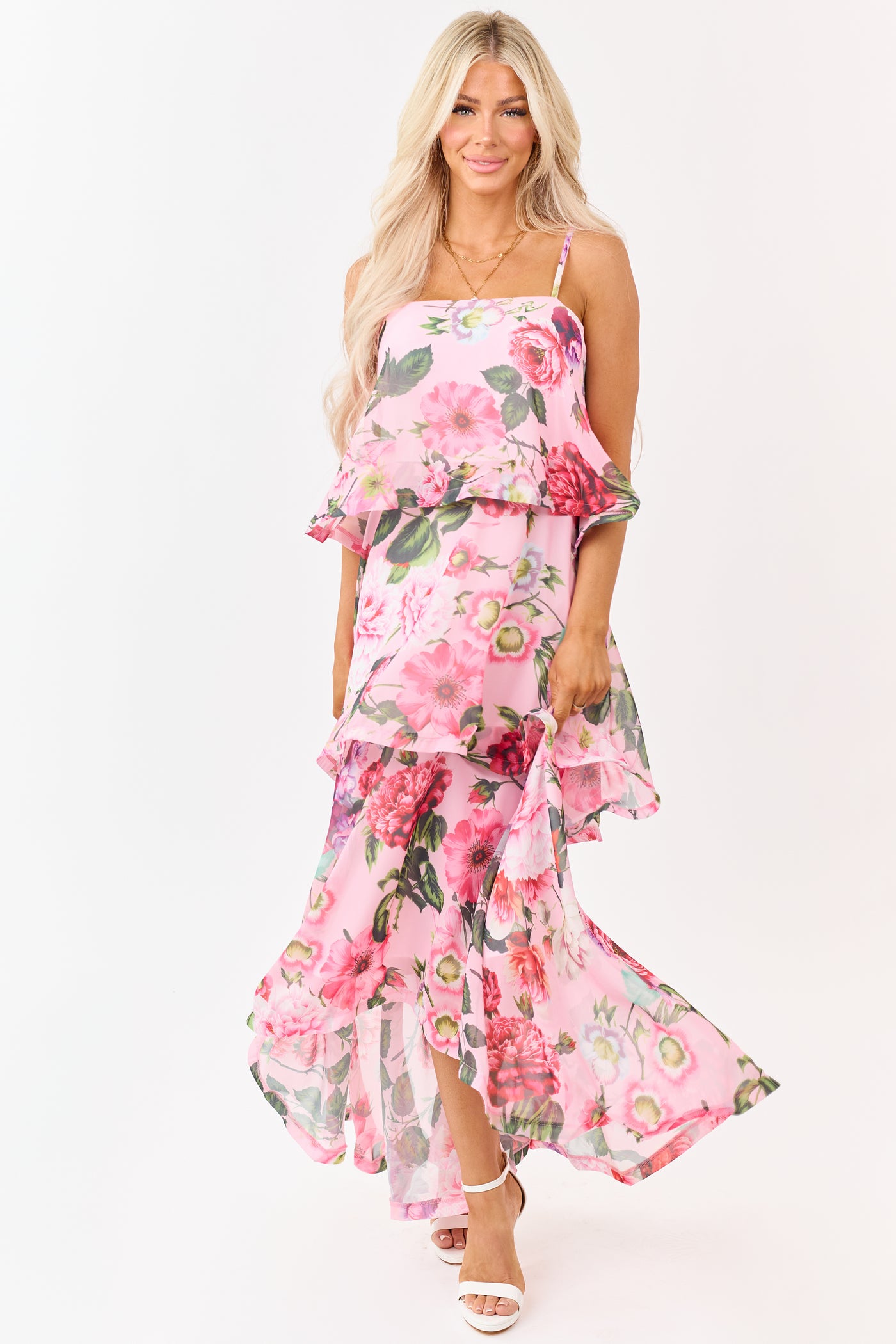 floral ruffle maxi dress Petal and Pup Women's Rori %0D%0ATo%20maintain%20the%20beauty%20of%20your%20garment%2C%20please%20follow%20the%20care%20instructions%20on%20the%20attached%20label ASTR the Label | Adamaris