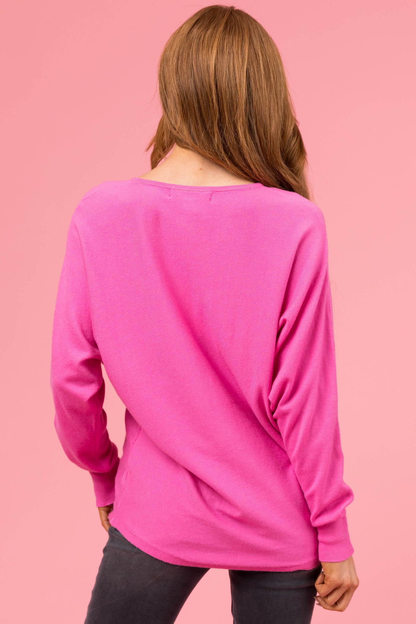 Baby Pink 'LOVE' Graphic Lightweight Sweater