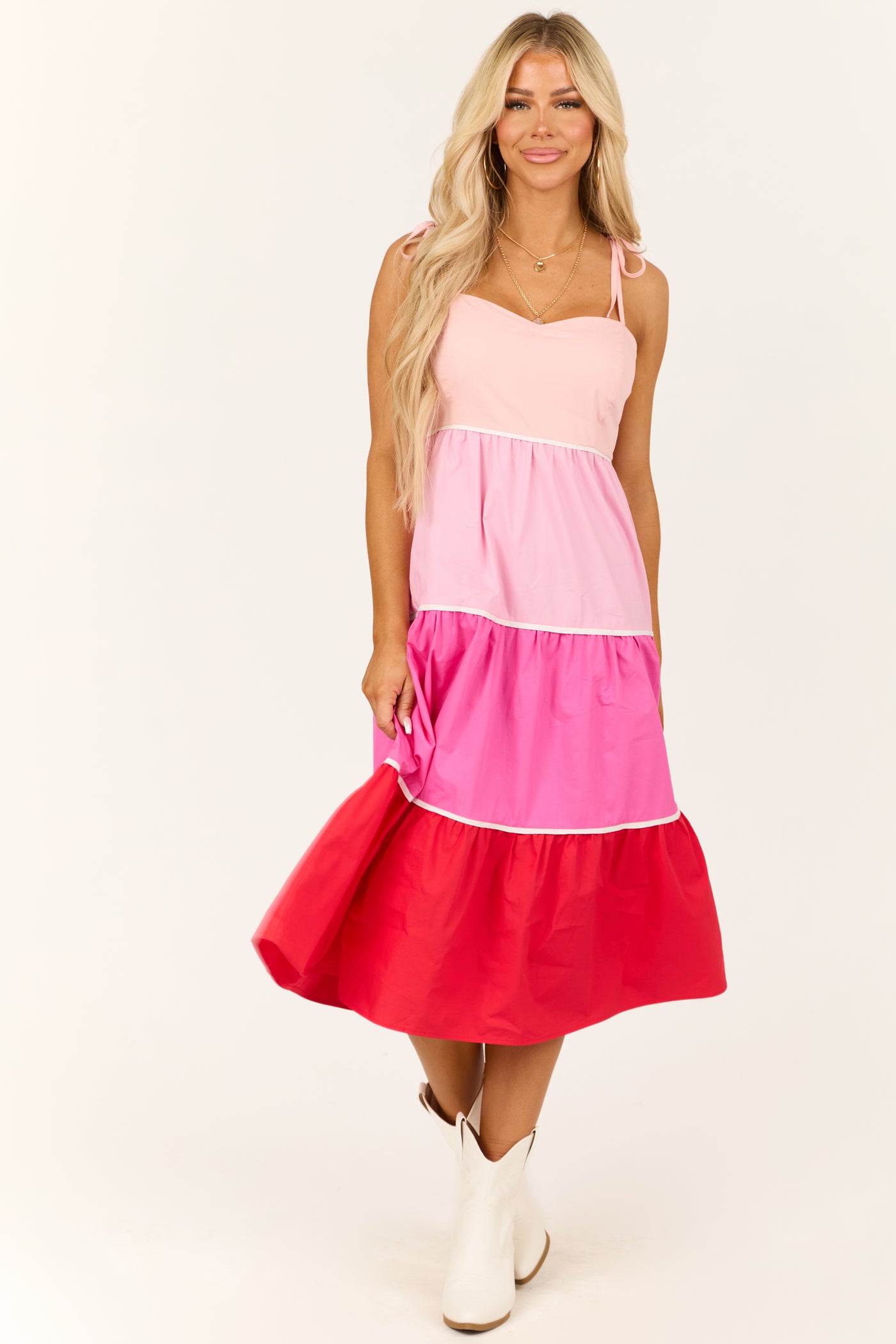 pink and red colorblock dress Mango NWT Red Pink Colorblock Asymmetrical Maxi Dress 4 6 8
