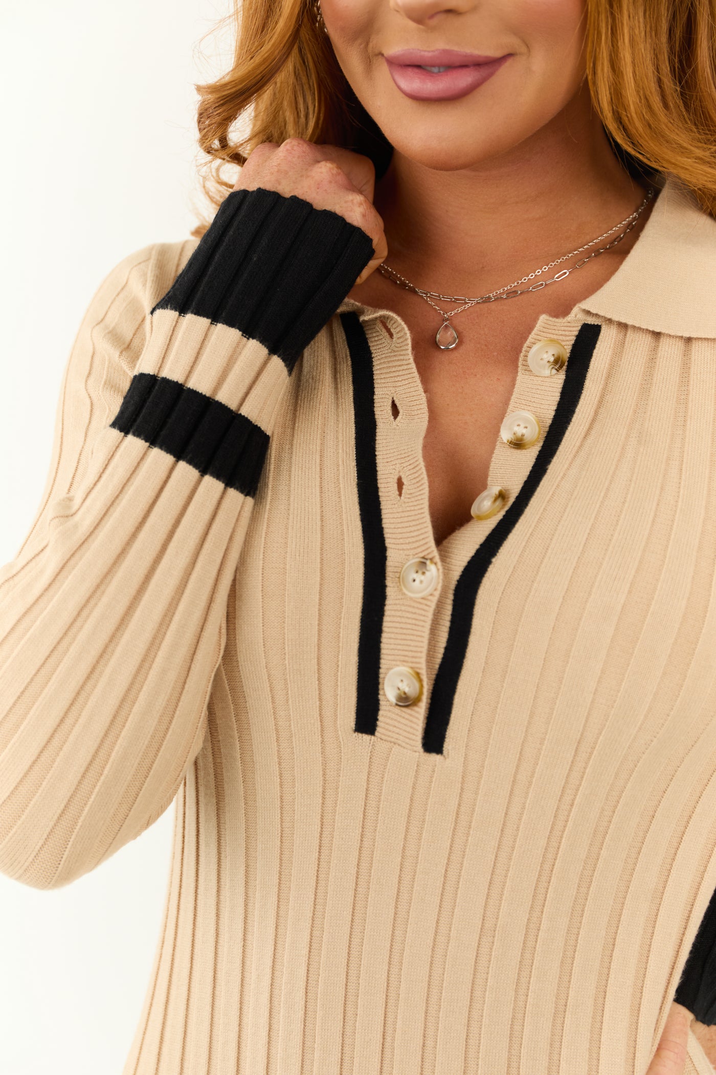 Beige Colorblock Stripe Maxi Sweater Dress Beige Colorblock Stripe Maxi Sweater Dress