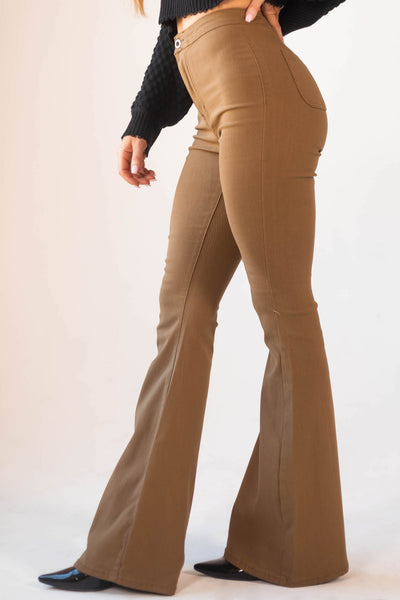 Bella Peanut Super Stretch Flare Jeans
