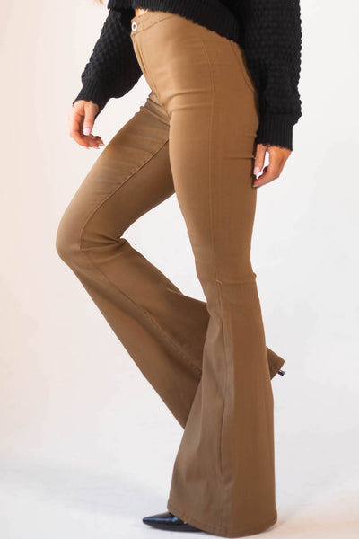 Bella Peanut Super Stretch Flare Jeans