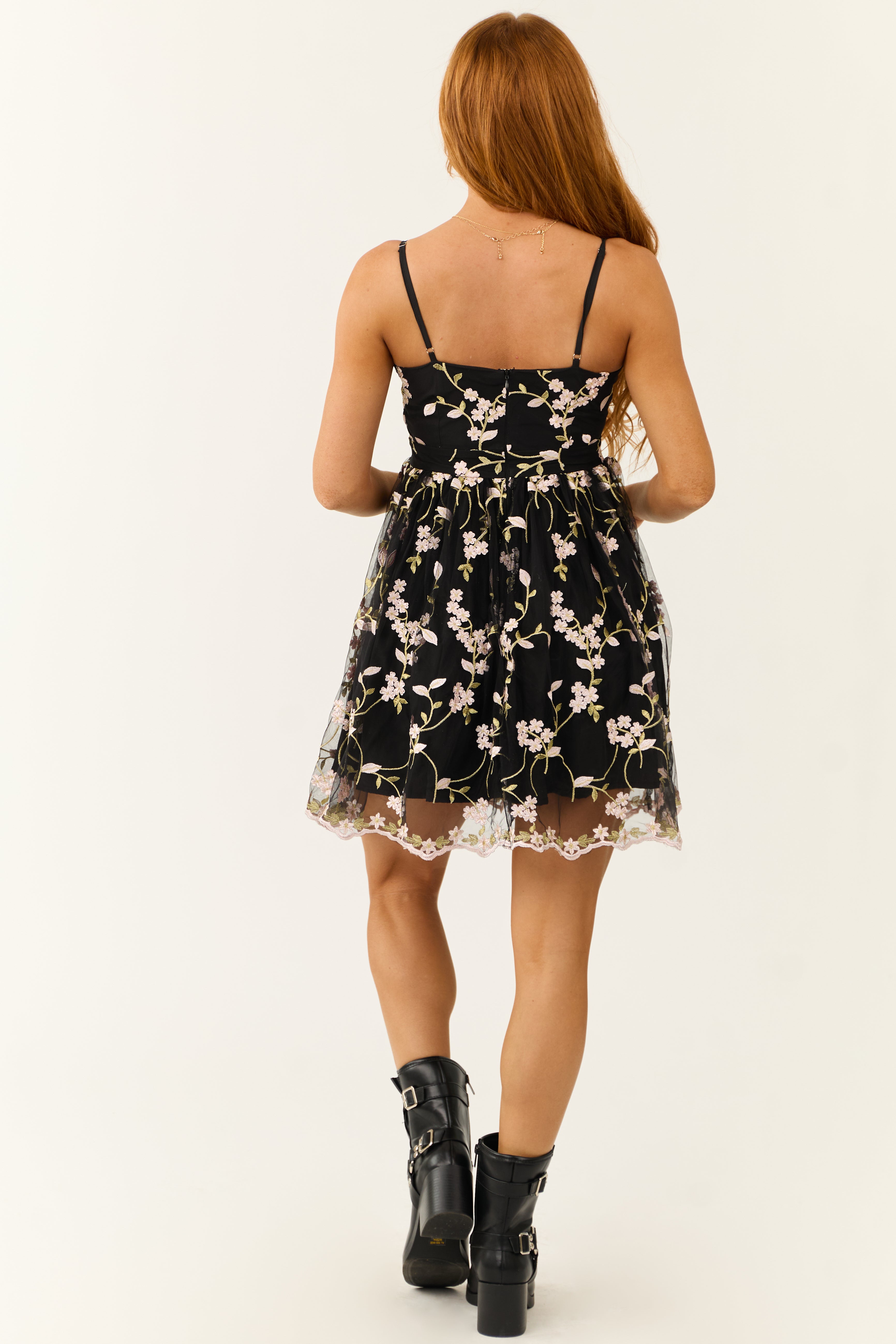 backless floral mesh mini dress Mauve Floral Print Mesh Halter Neck Mini Dress