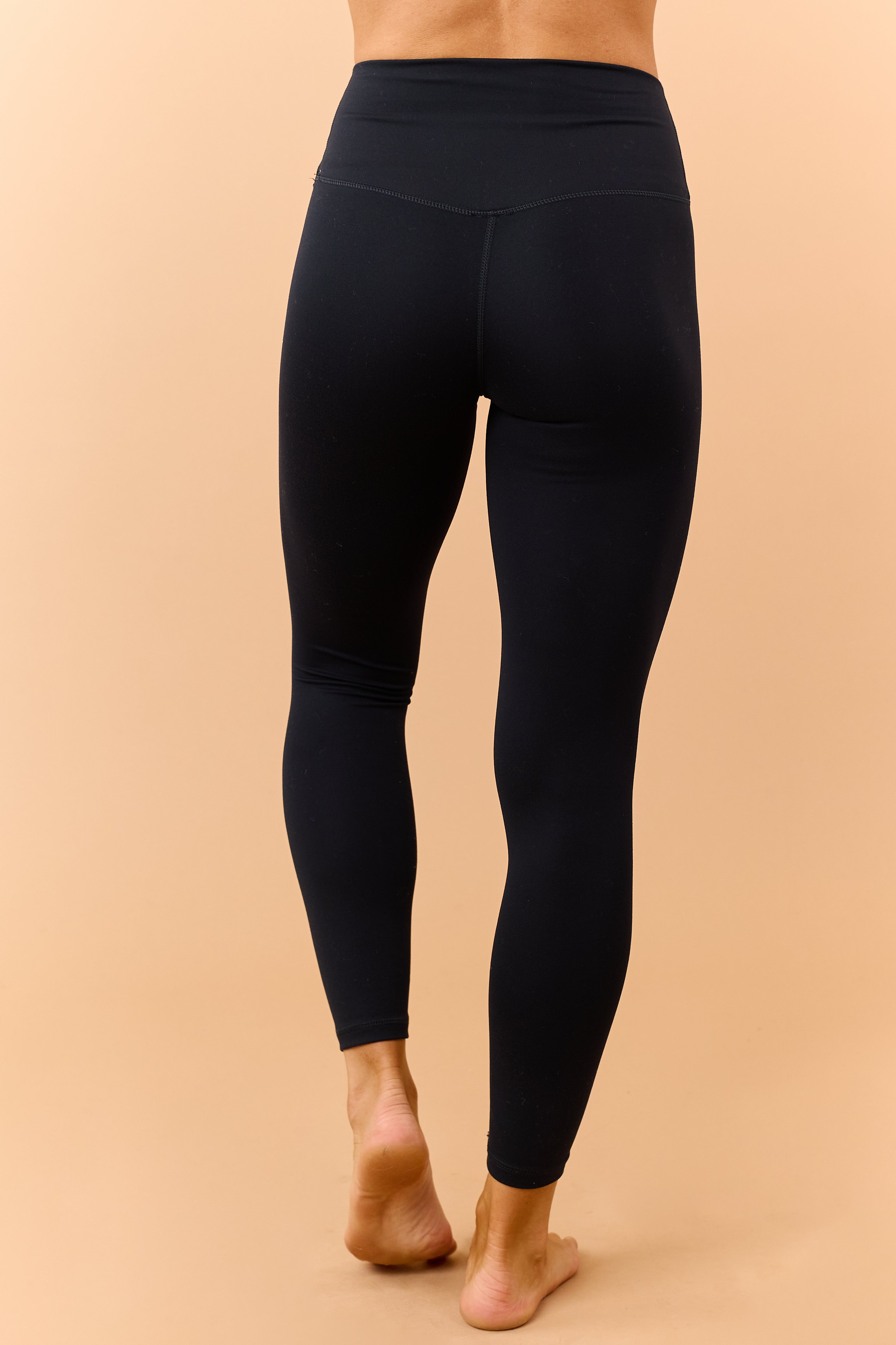 Black High Waisted Stretchy Contour Leggings