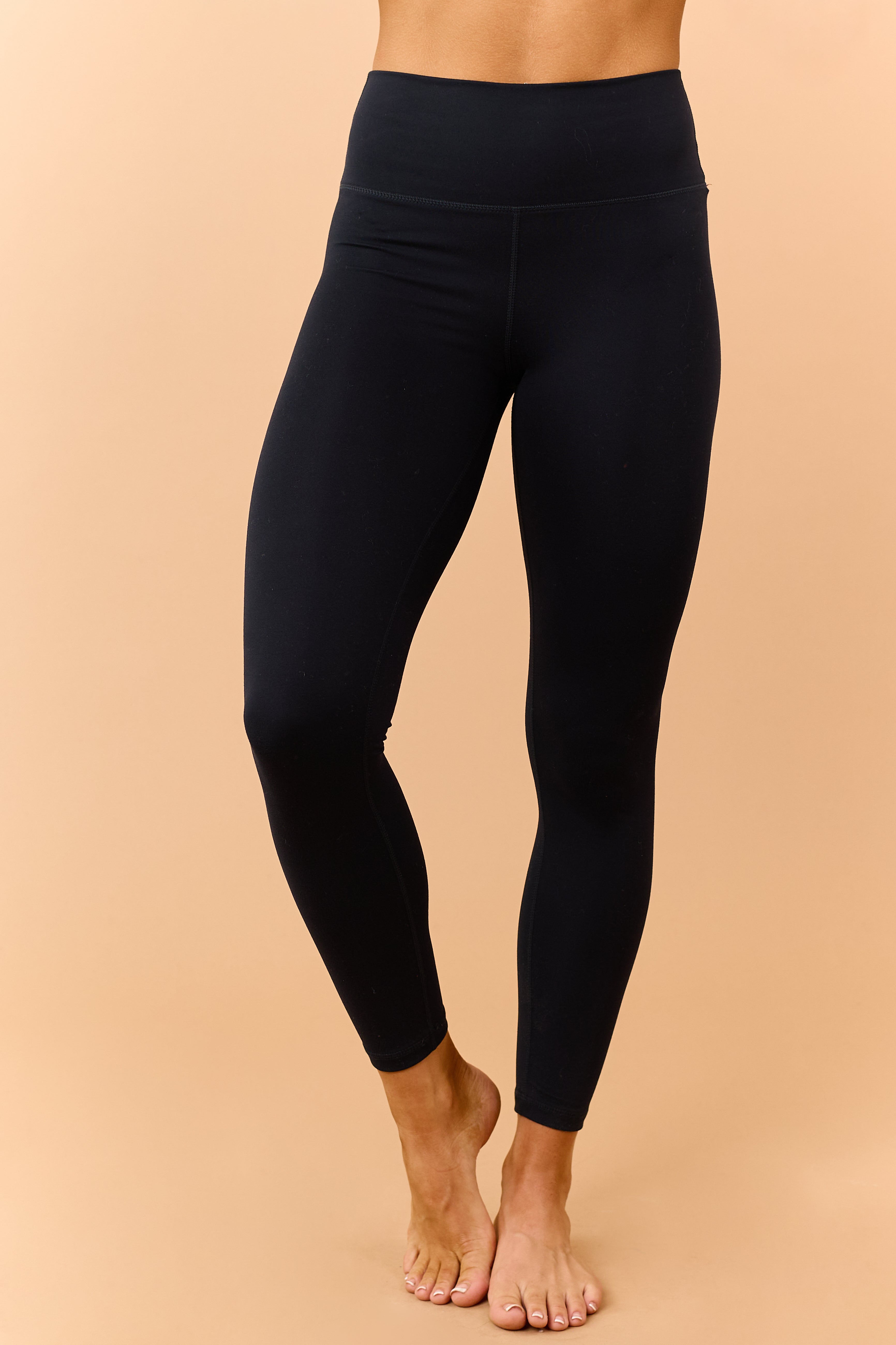Black High Waisted Stretchy Contour Leggings
