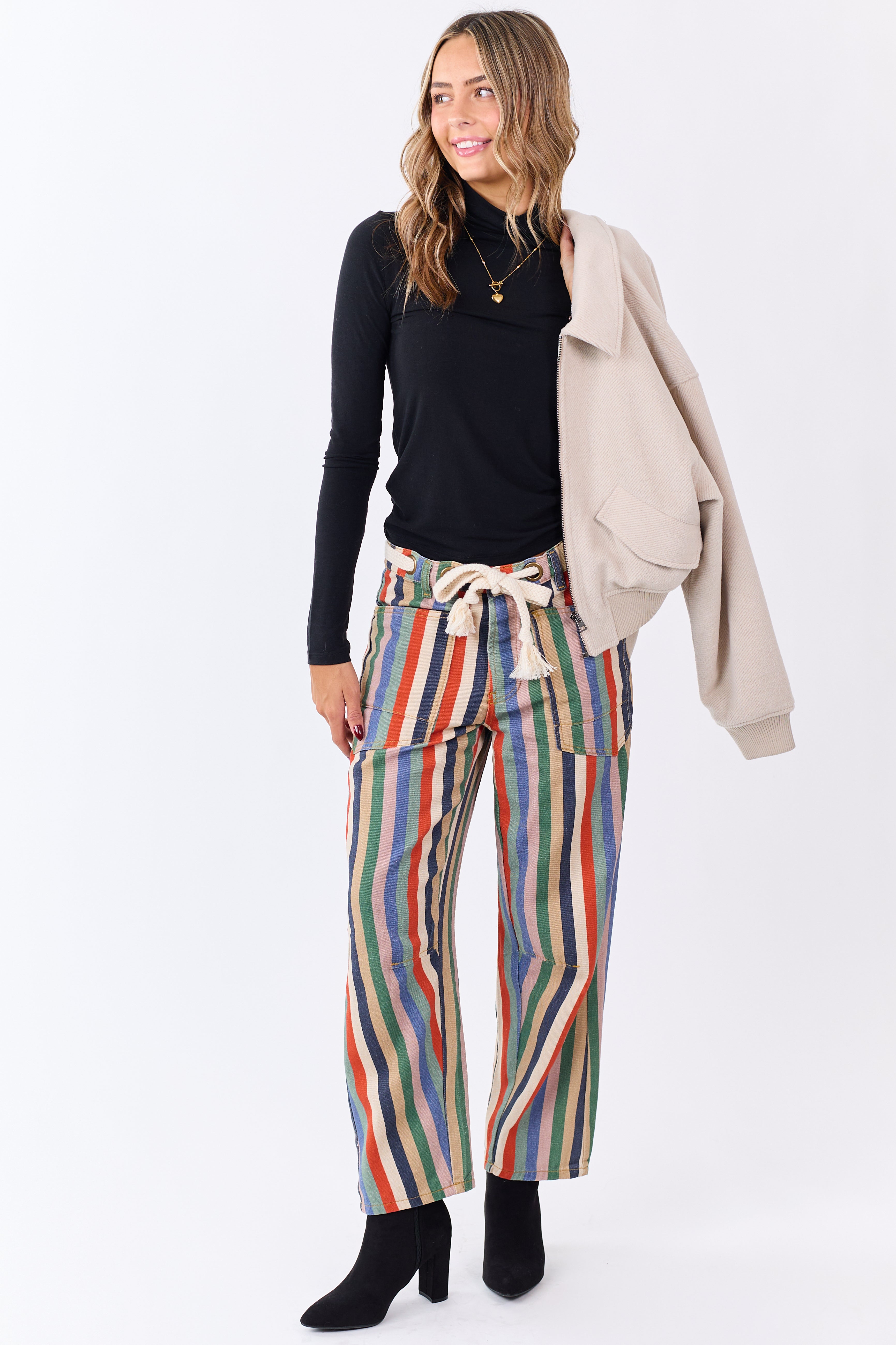 Black Mock Neck Long Sleeve Stretchy Top