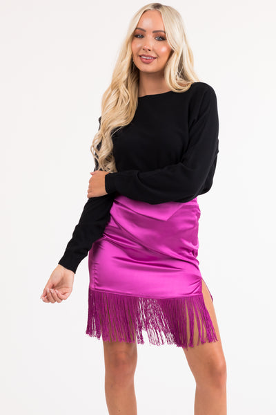 Black Ribbed Trim Super Soft Light Sweater