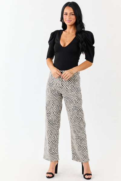 Black Ruched Half Sleeve Deep V Neck Bodysuit