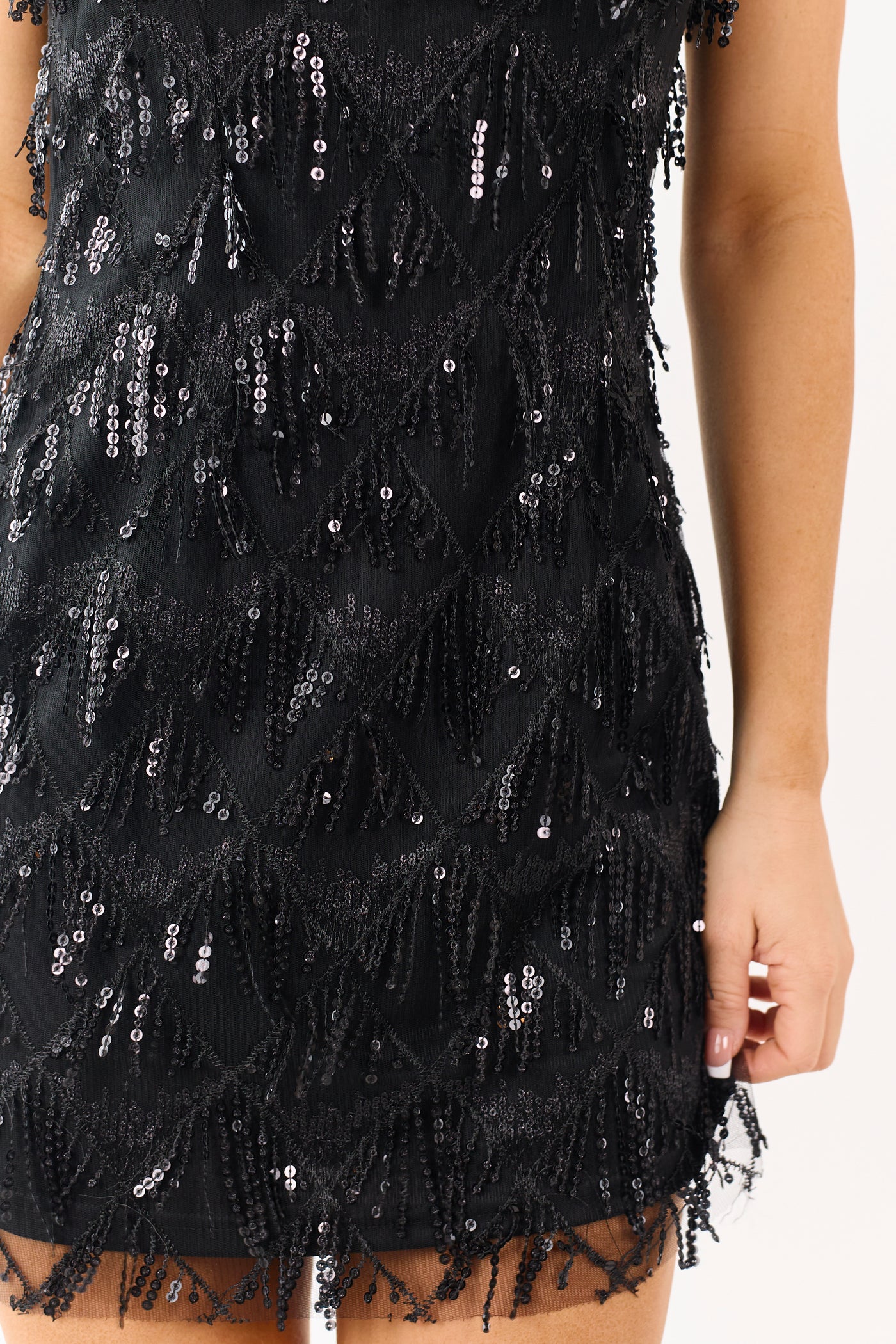 knee length dresses for ladies Floral Sequin Sleeveless Sheath Dress | Sheath Dress