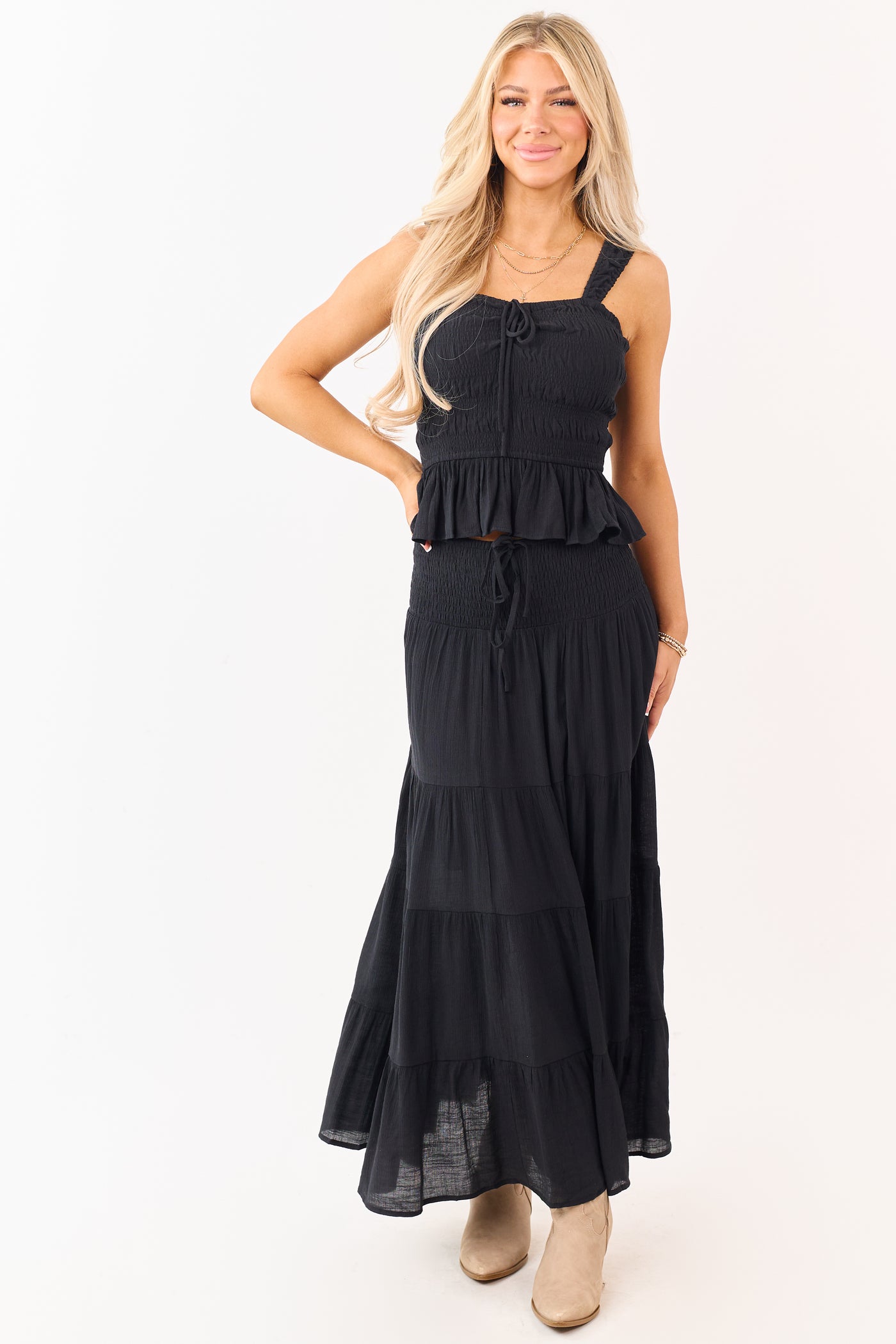tiered flowy dress Robin Flowy Tiered Maxi Dress MEDIUM