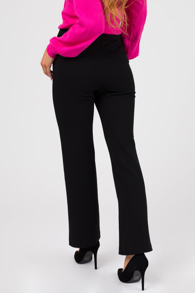 Black Stretchy Flared Dart Pant