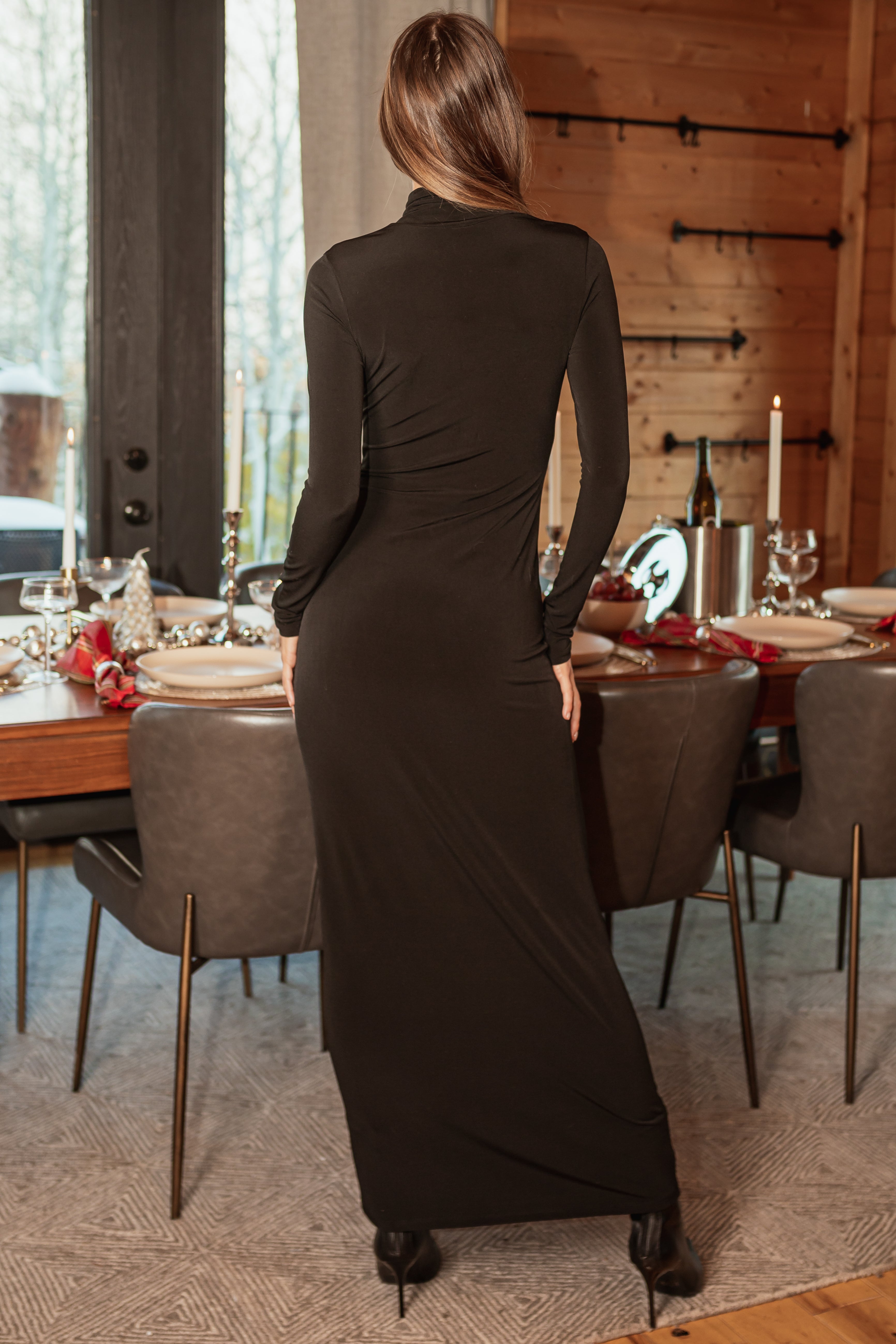 Black Turtleneck Bodycon Maxi Dress | Lime Lush Boutique Black Turtleneck Bodycon Maxi Dress | Lime Lush Boutique
