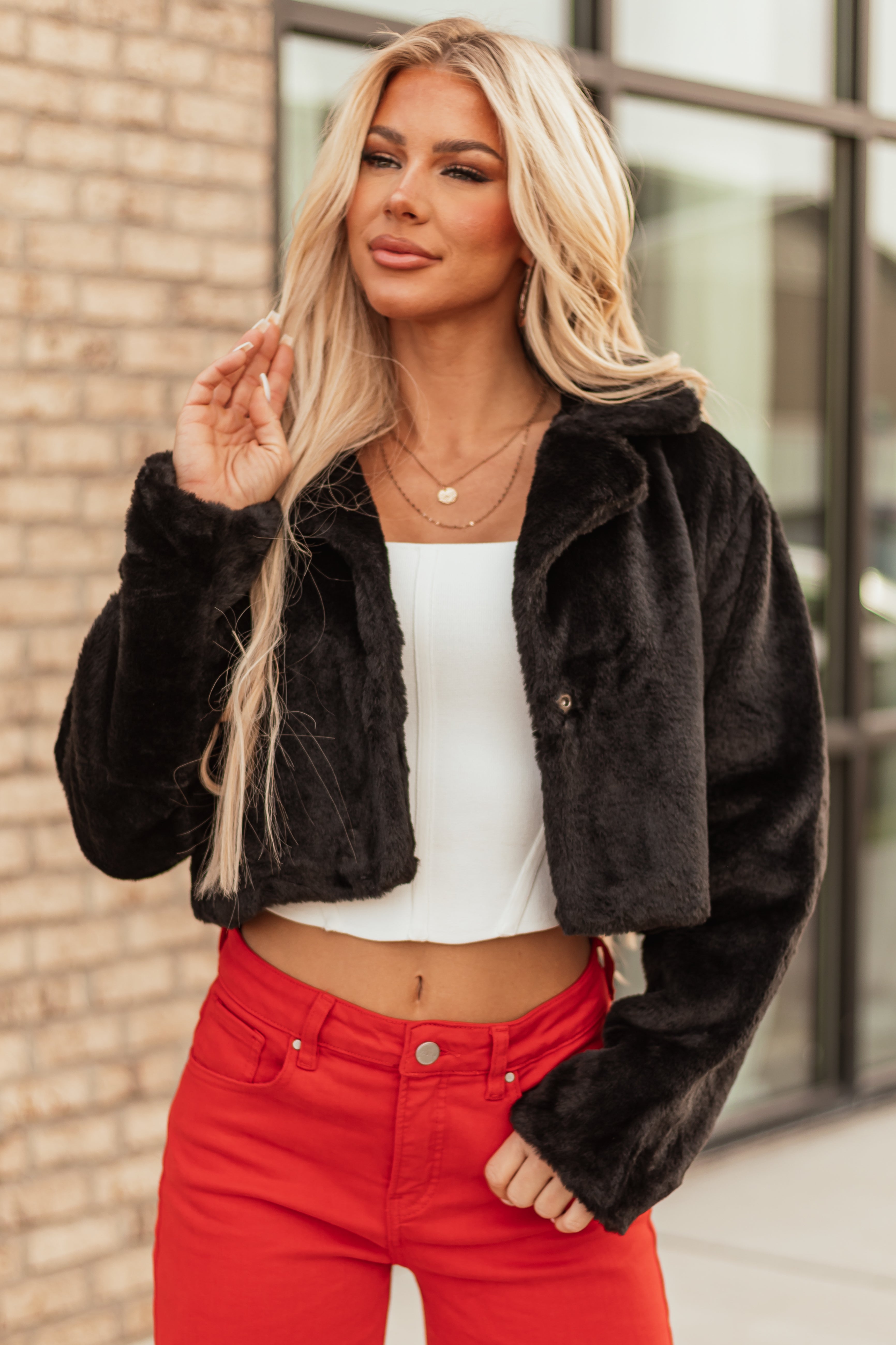 Fur sleeve jacket shop