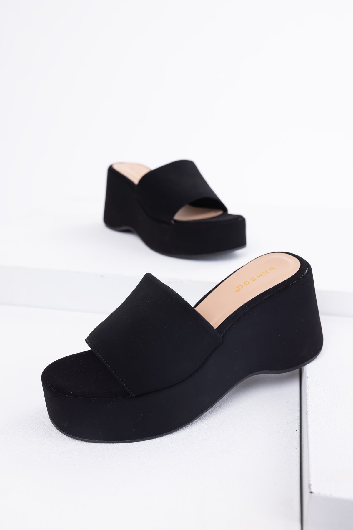 Platform sandals in suede main image 0