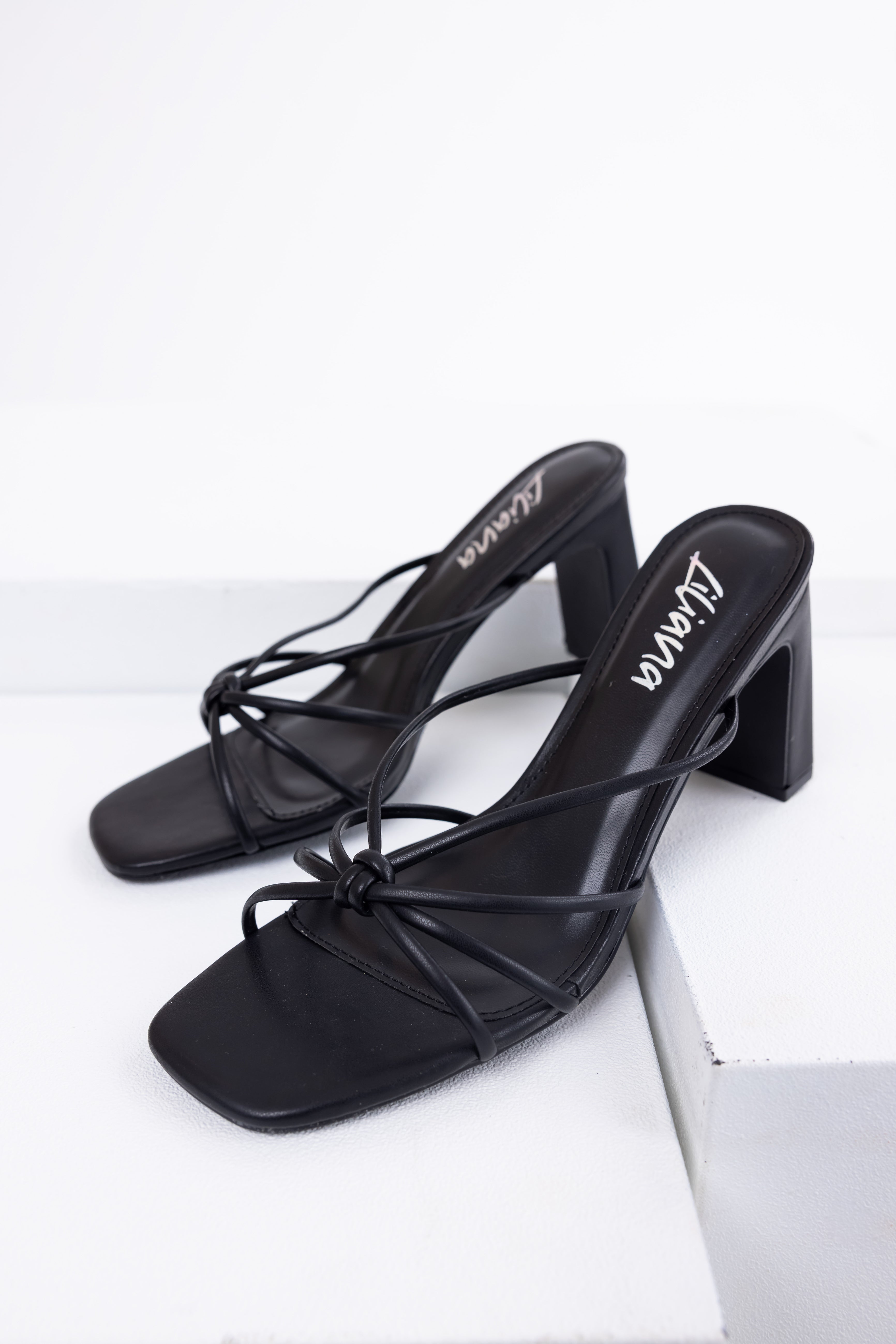 black dress heels women Comfortable black dress shoe shiny detail ROSANA