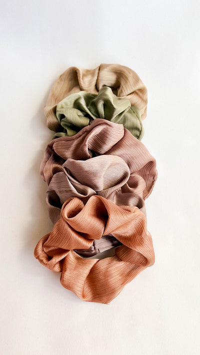 Blush Multicolor Woven Five Pack Scrunchies