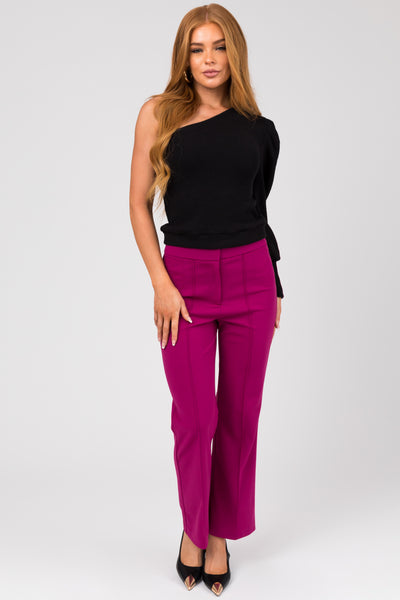 Boysenberry Stretchy Flared Dart Pant