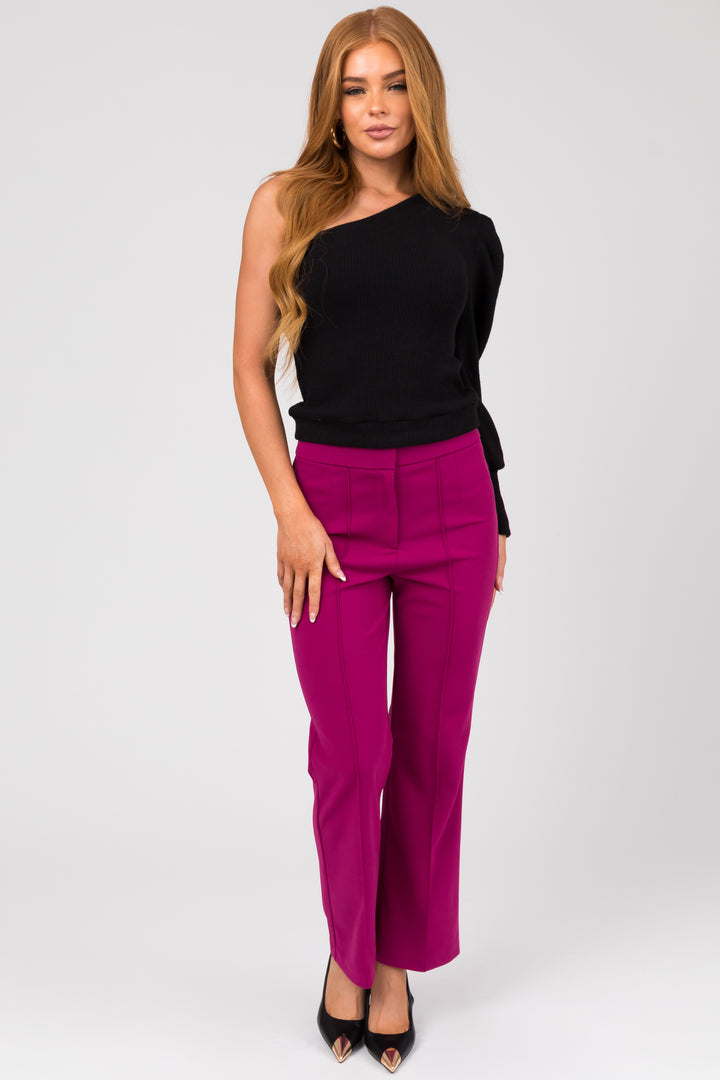 Boysenberry Stretchy Flared Dart Pant
