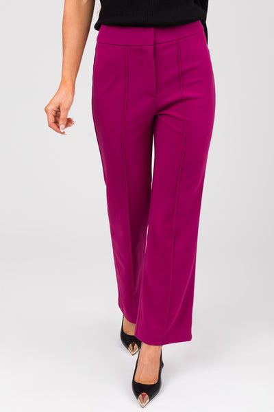 Boysenberry Stretchy Flared Dart Pant