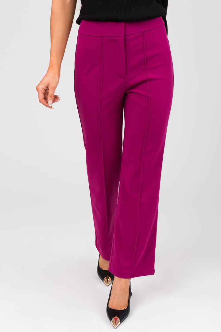 Boysenberry Stretchy Flared Dart Pant