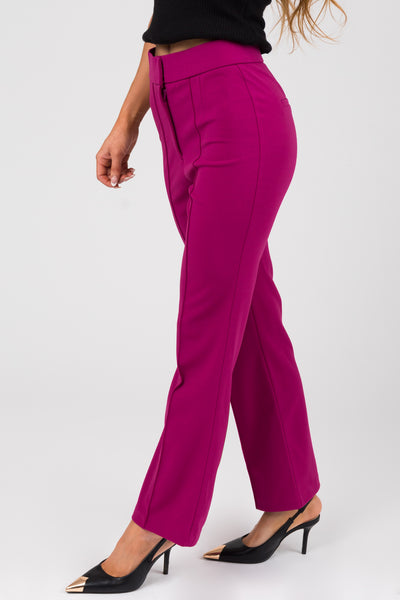 Boysenberry Stretchy Flared Dart Pant