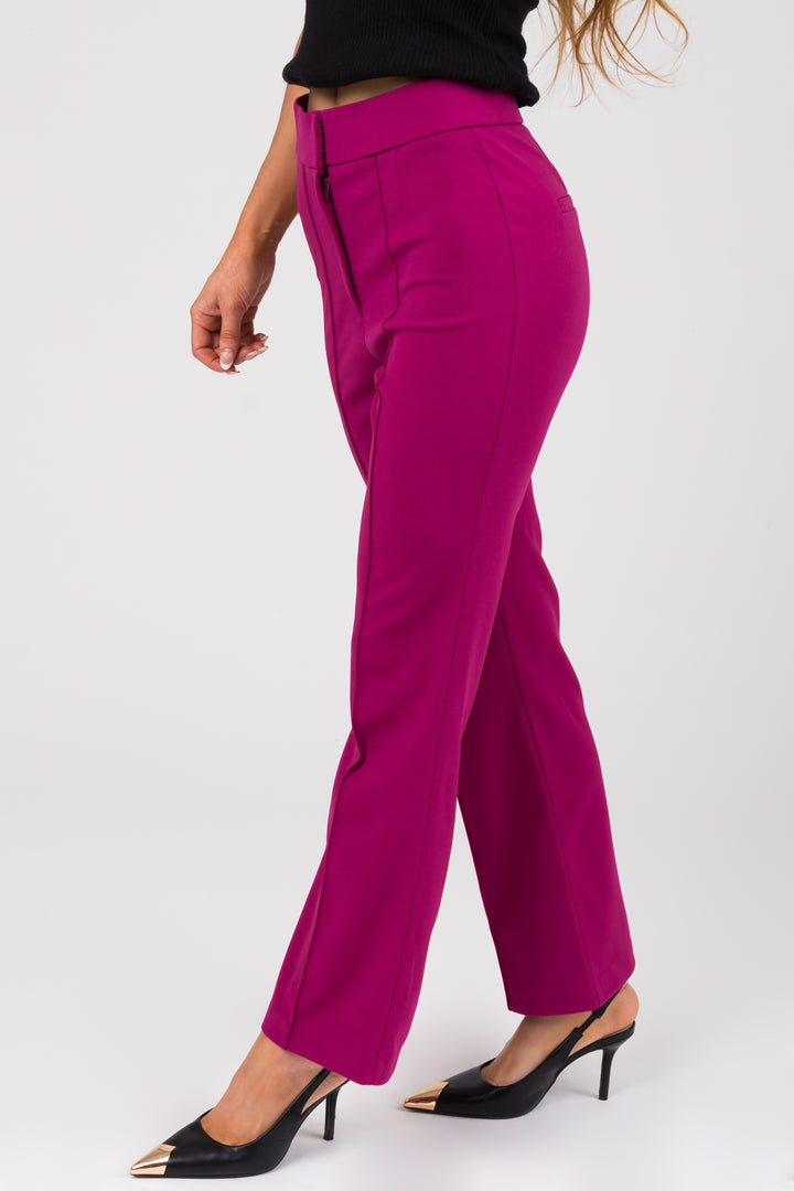 Boysenberry Stretchy Flared Dart Pant