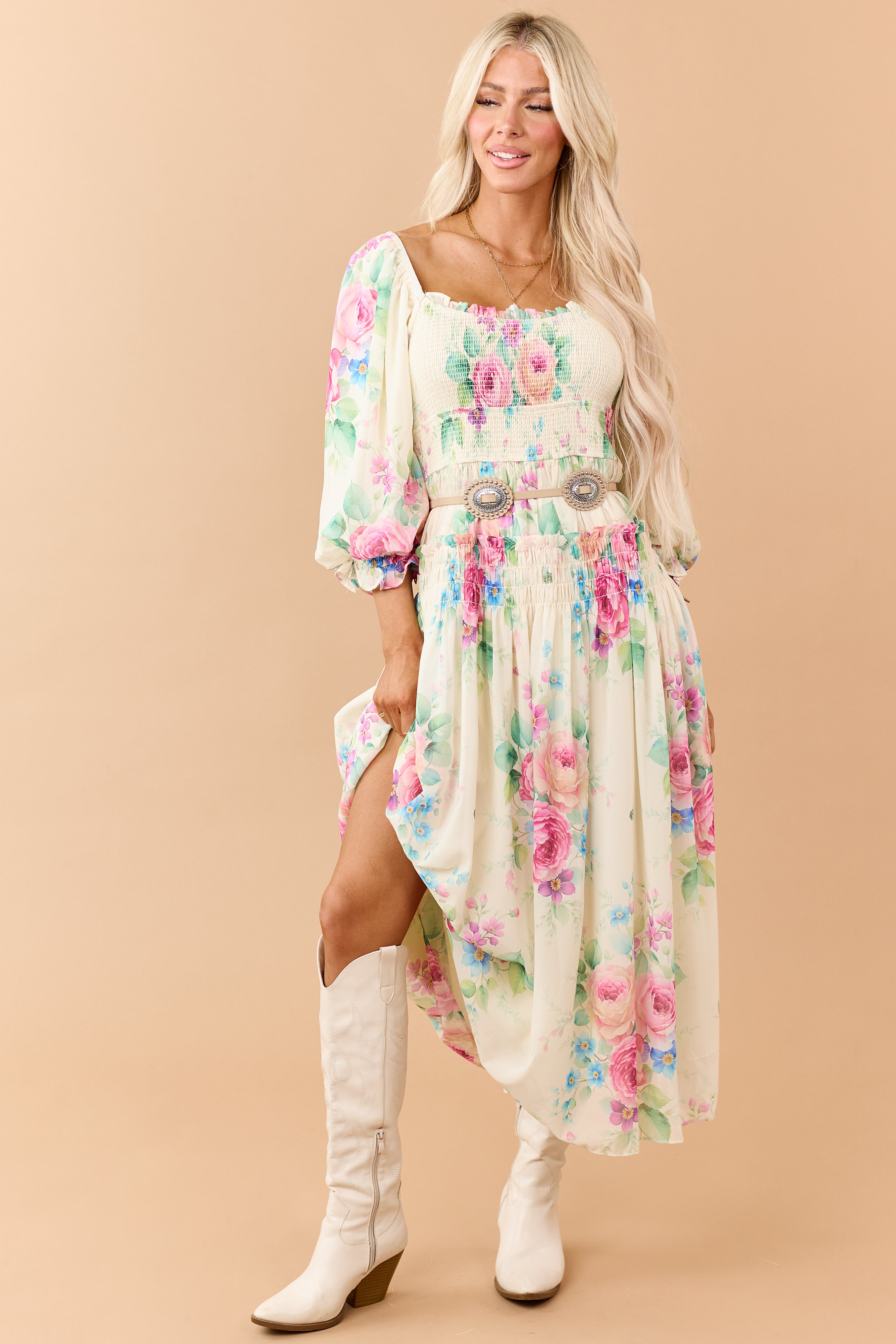 chiffon floral maxi dress with sleeves Long Sleeve Floral Chiffon Dress Floral Chiffon Fabric Mac Duggal 67946