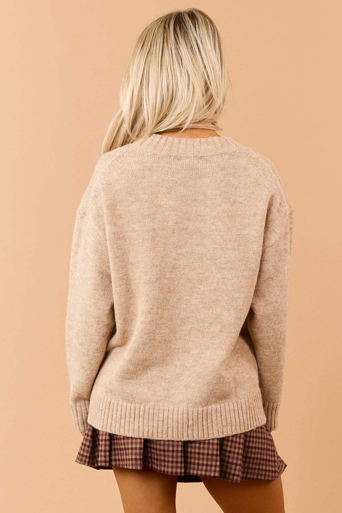 Camel 'Found My Cowboy' Graphic Relaxed Sweater