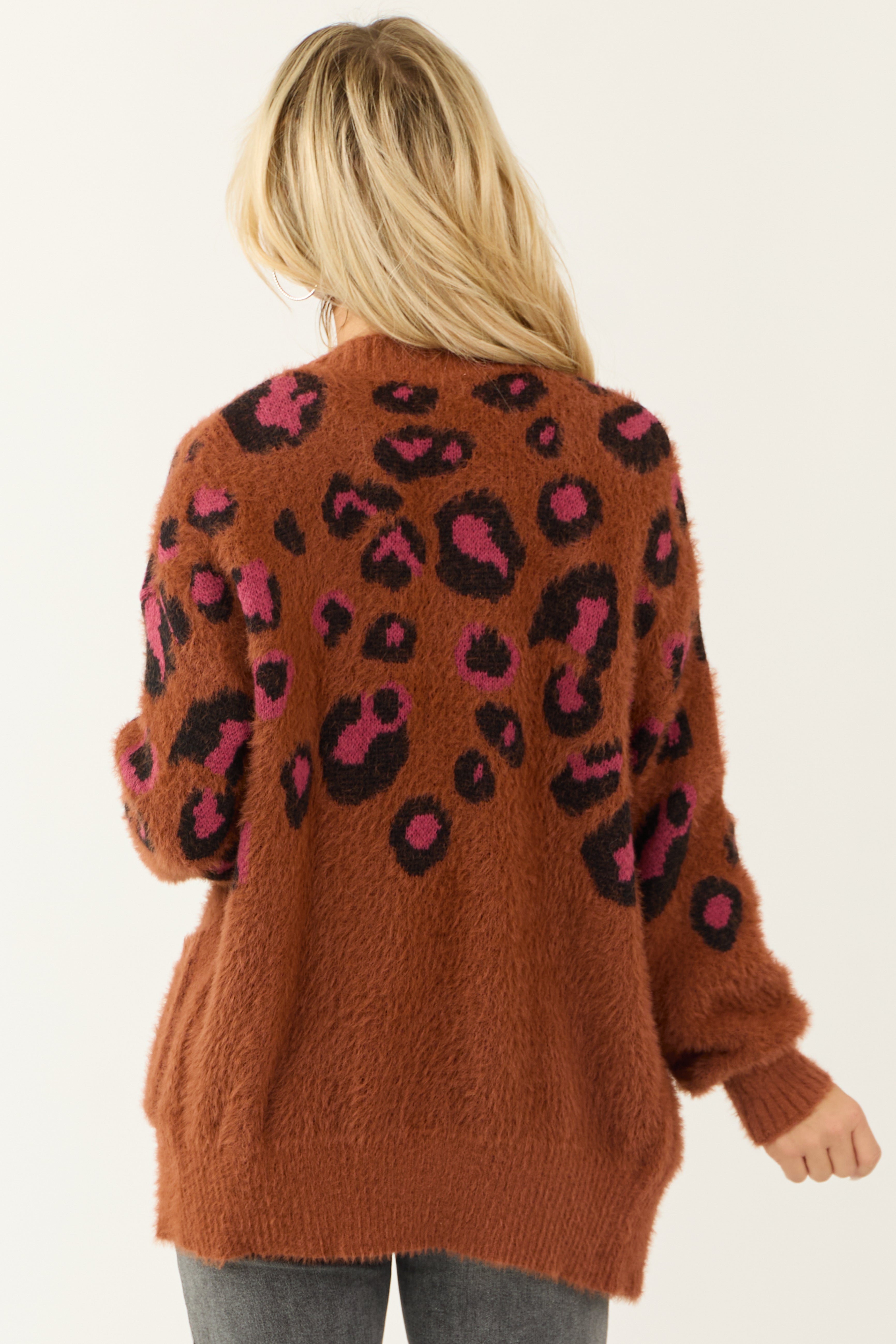 Caramel Leopard Print Button Down Cardigan | Lime Lush Boutique