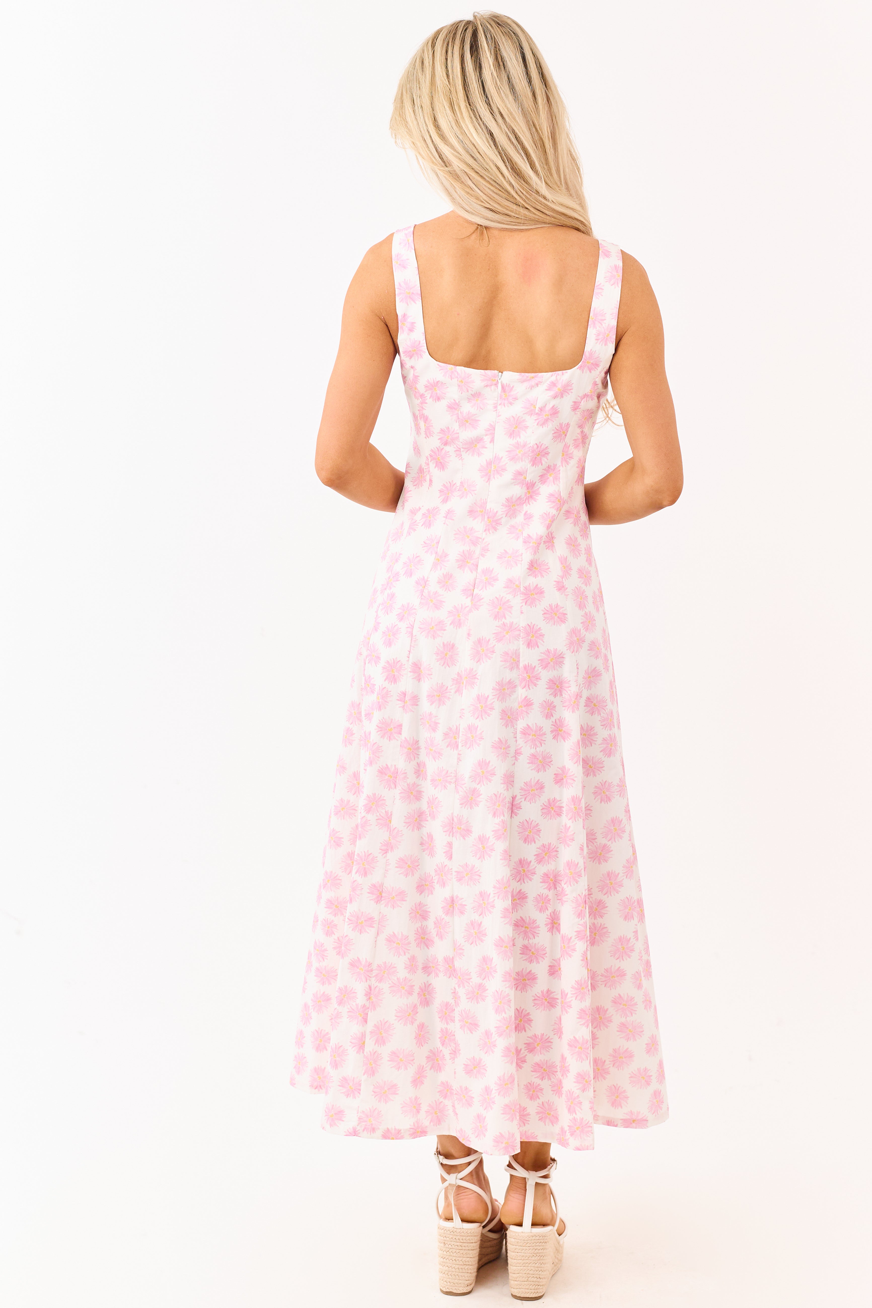Carnation Cotton Floral Print Sleeveless Maxi Dress
