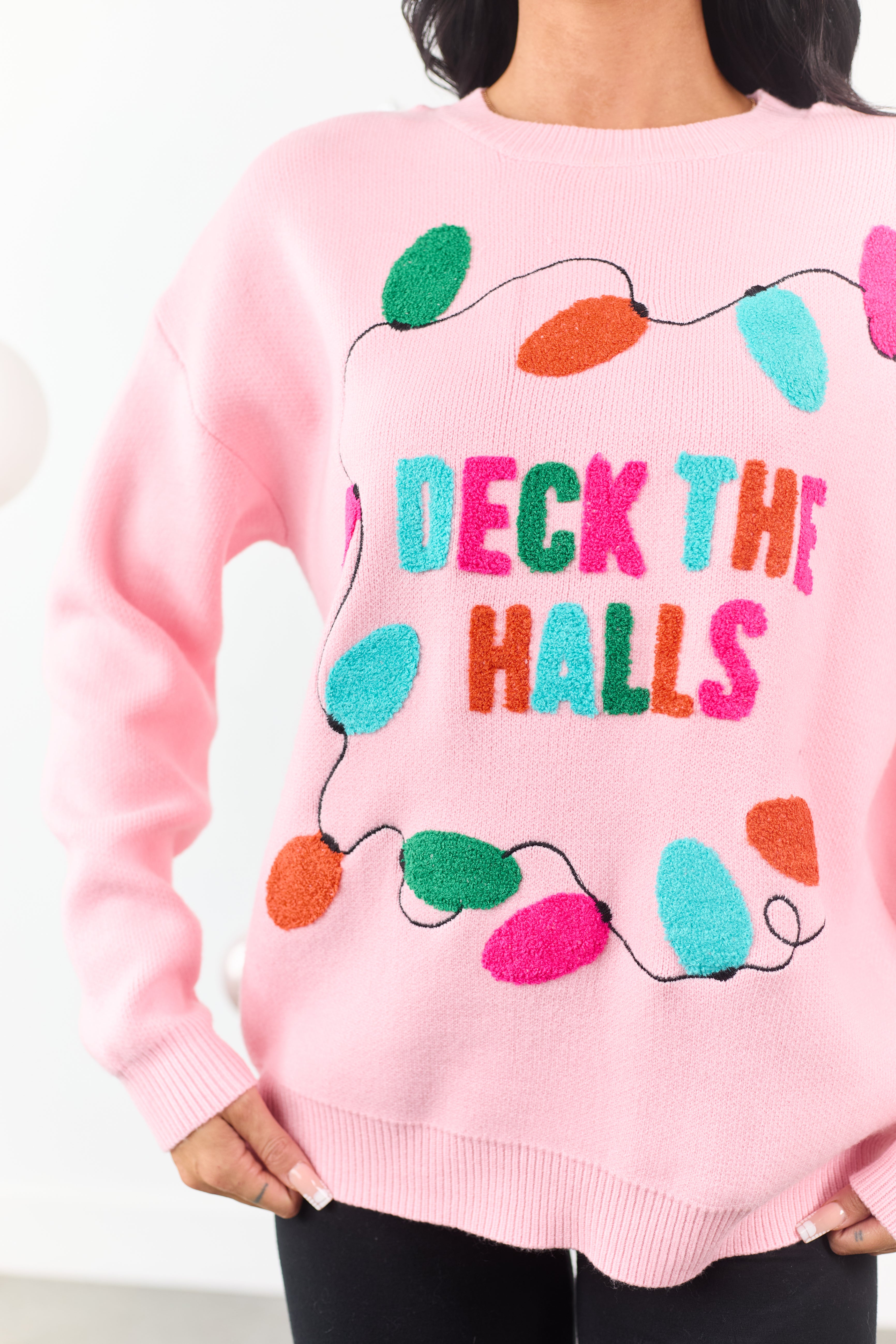Carnation 'Deck the Halls' Holiday Graphic Sweater