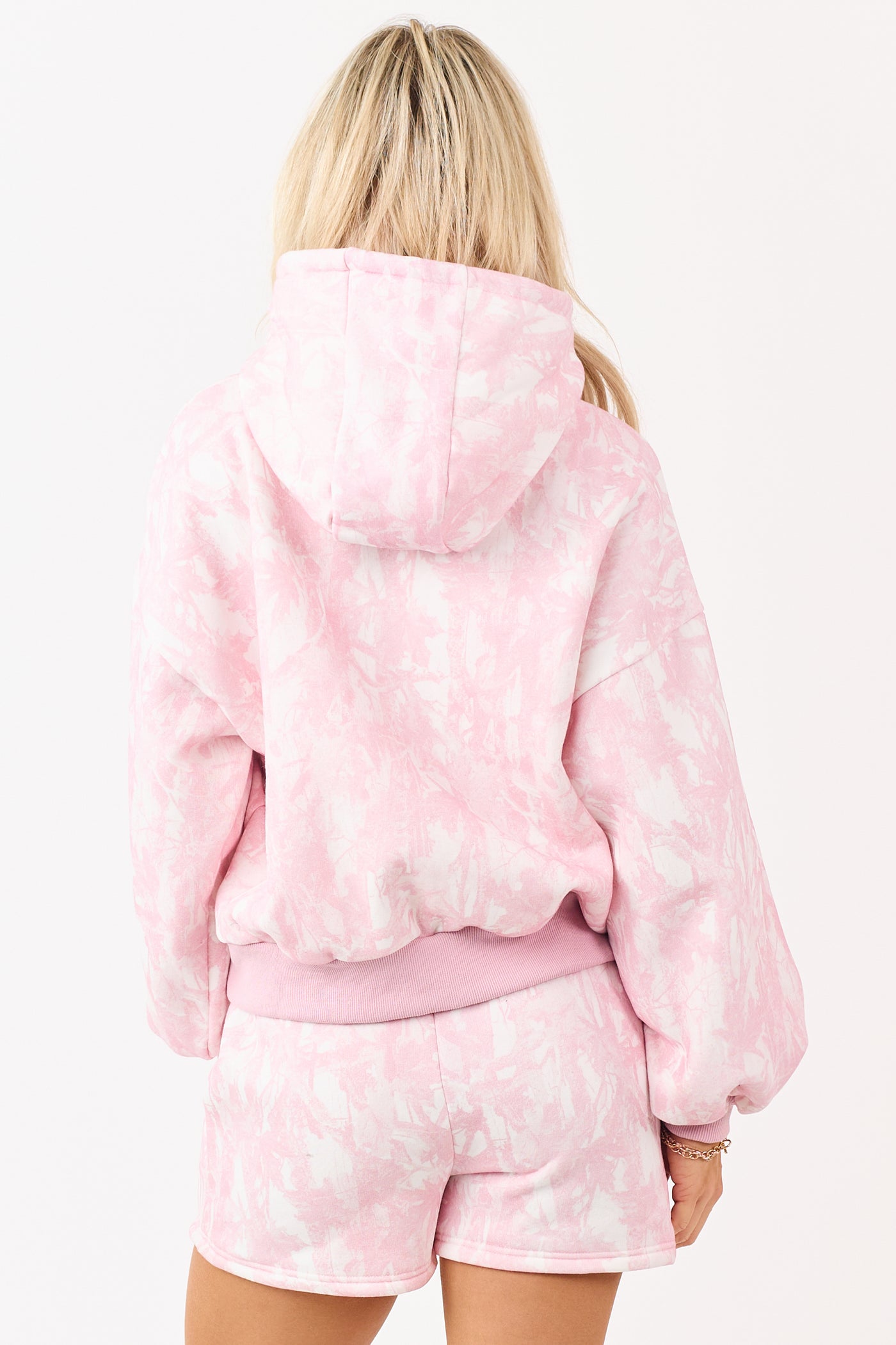 Carnation Woodland Camo Hoodie and Shorts Set