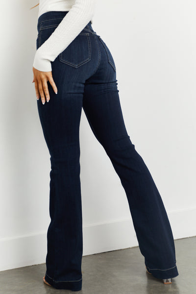 Cello Bailey Dark Wash Denim Flare Jeggings