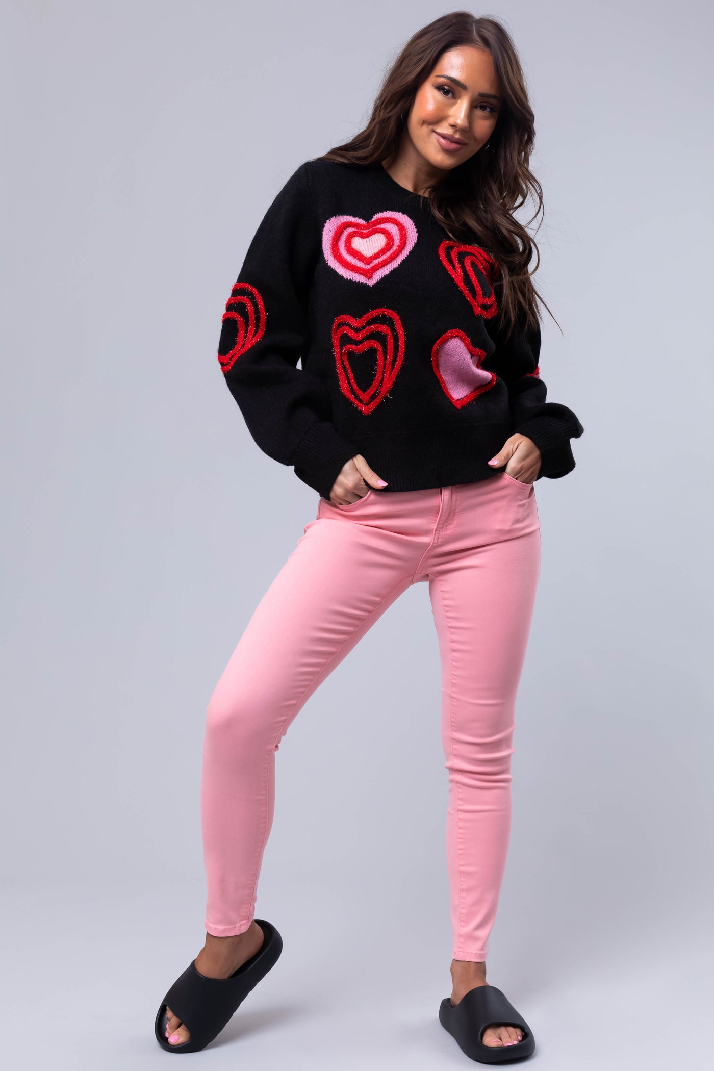 Cello Bubblegum Mid Rise Ankle Skinny Jeans