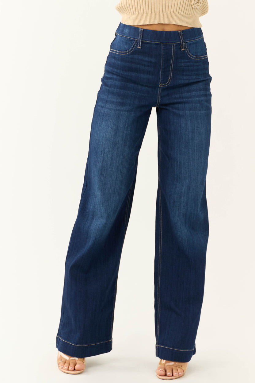Cello Medium Wash Stretchy Bootcut Jeans