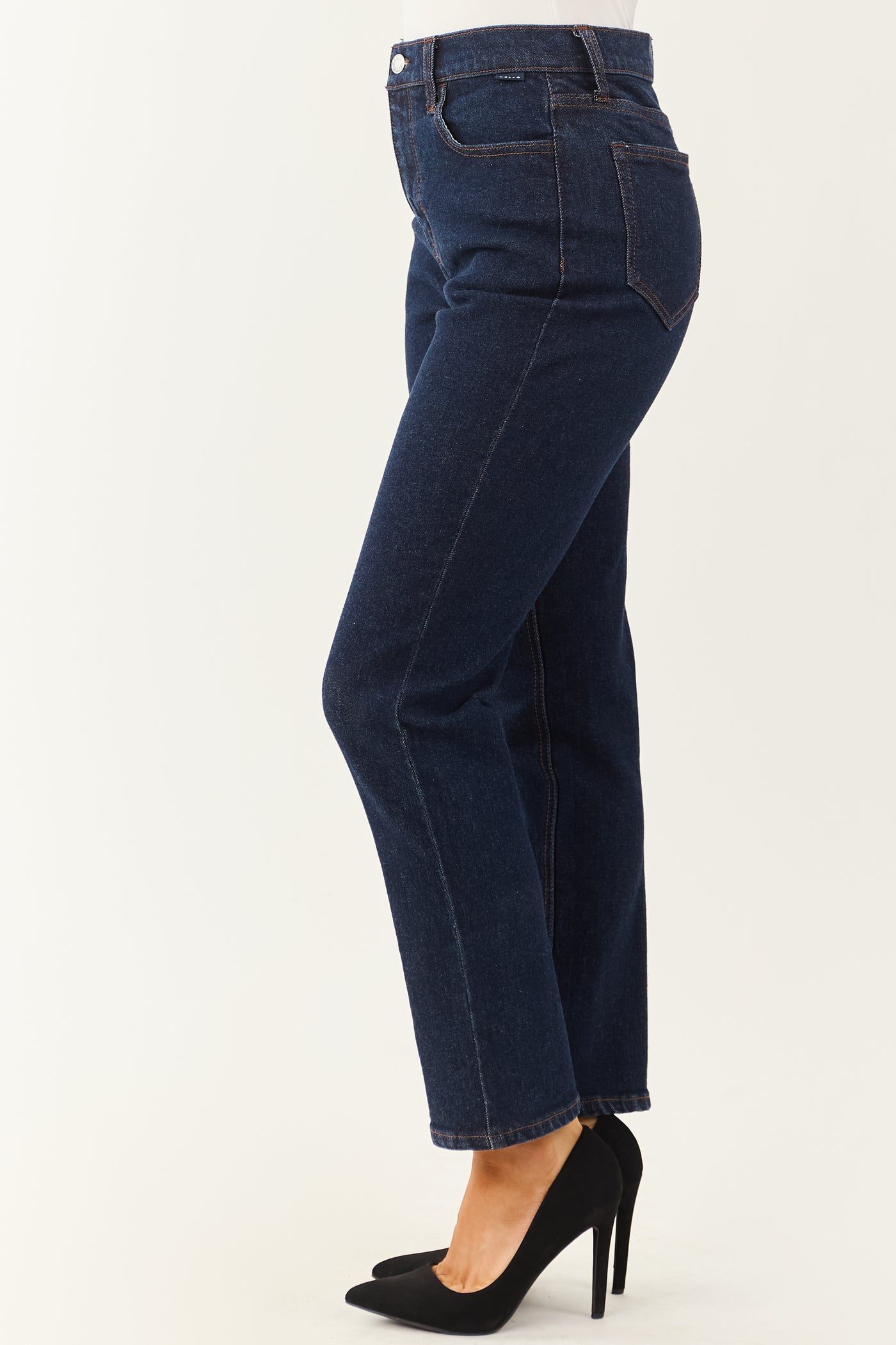 Cello Dark Wash Stretchy Straight Leg Jeans