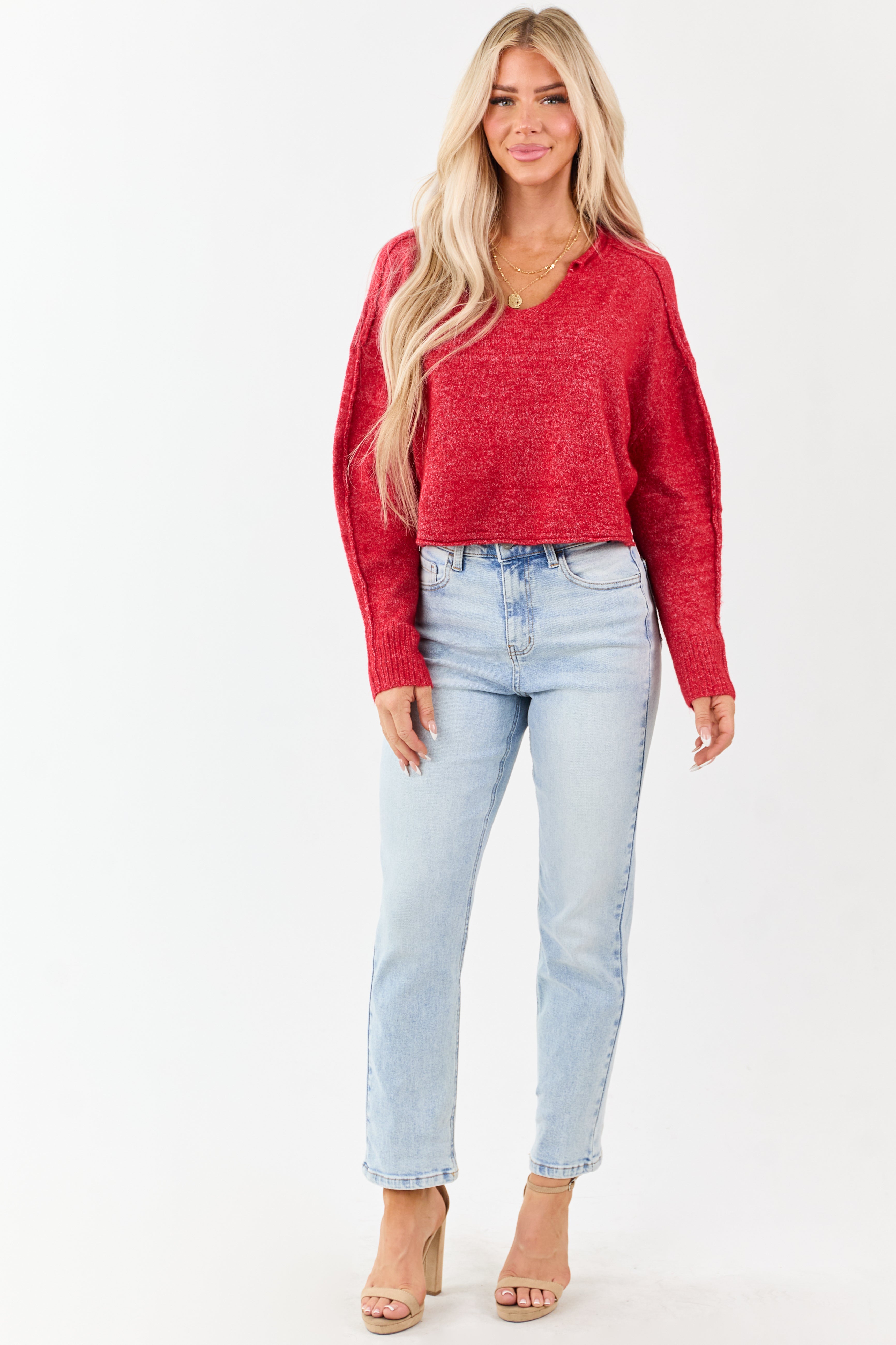 Cello Light Acid Wash Stretchy Straight Jeans