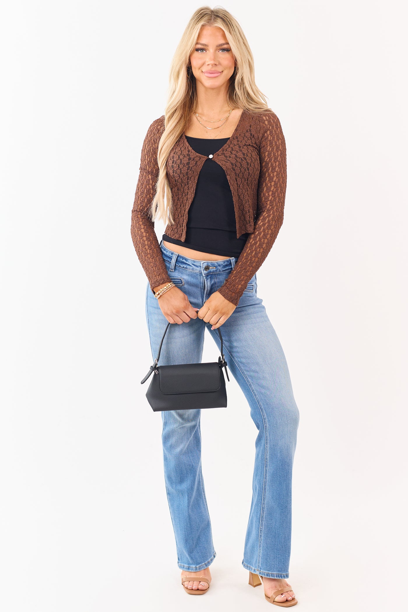 Cello Medium Wash Mid Rise Stretchy Bootcut Jeans