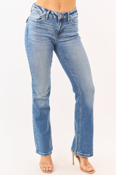 Cello Medium Wash Stretchy Bootcut Jeans